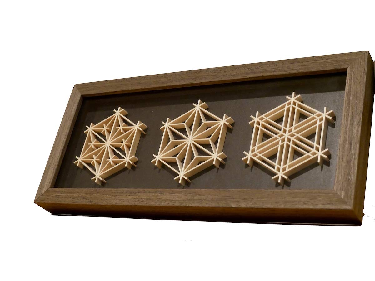 Amazon｜組子細工 インテリア フレーム (大) Art Frame kumiko 和雑貨