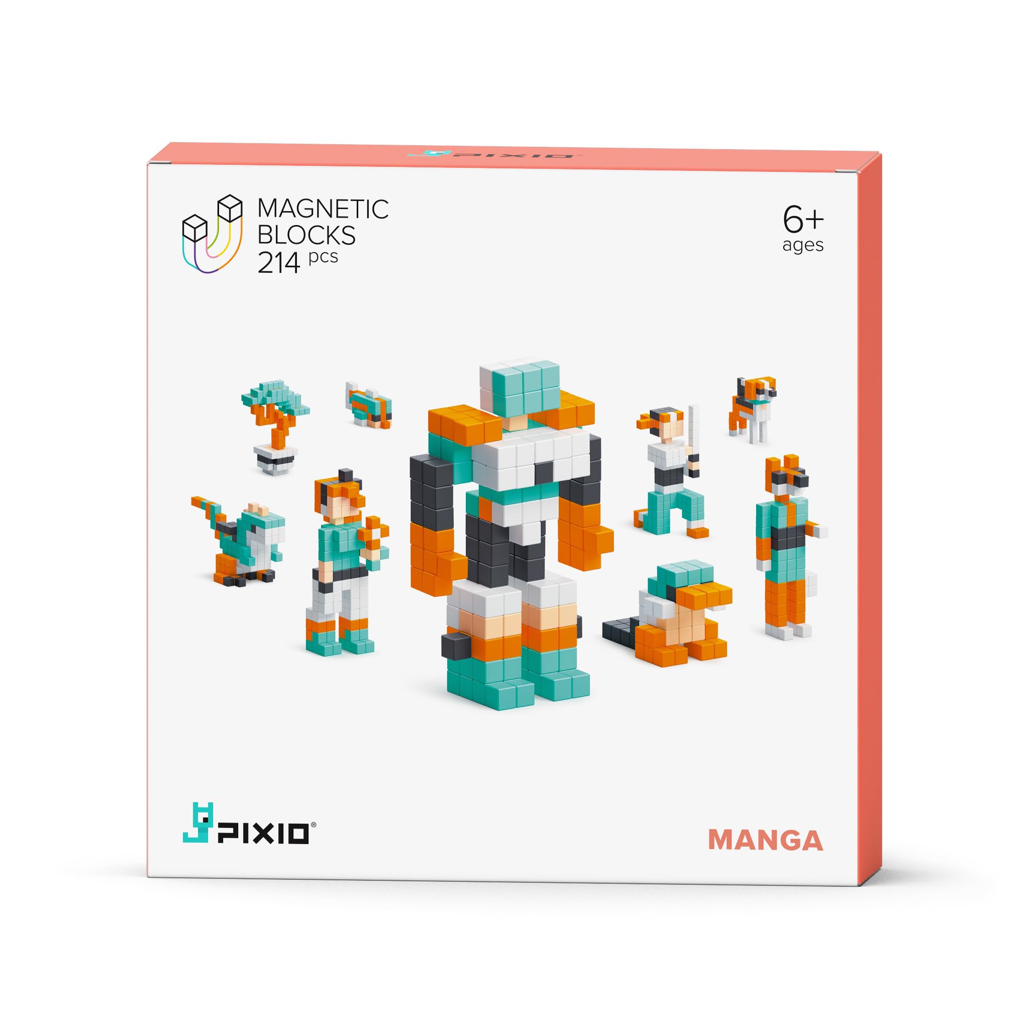 Amazon.com: PIXIO Manga - Tiny Magnetic Blocks Building Toy in The