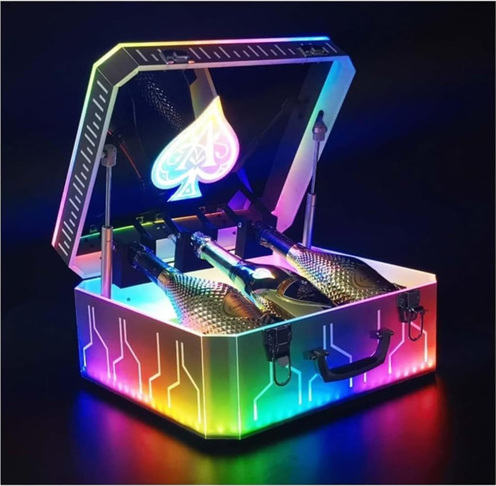 Amazon｜OLMMT シャンパンケース LEDディスプレイ アタッシュケース