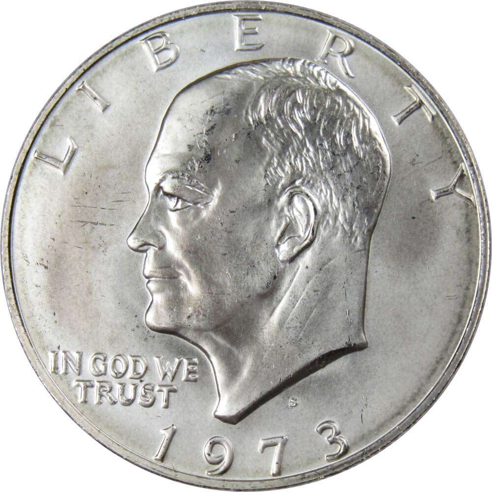1973 S Eisenhower Dollar BU Uncirculated Mint State 40% Silver IKE