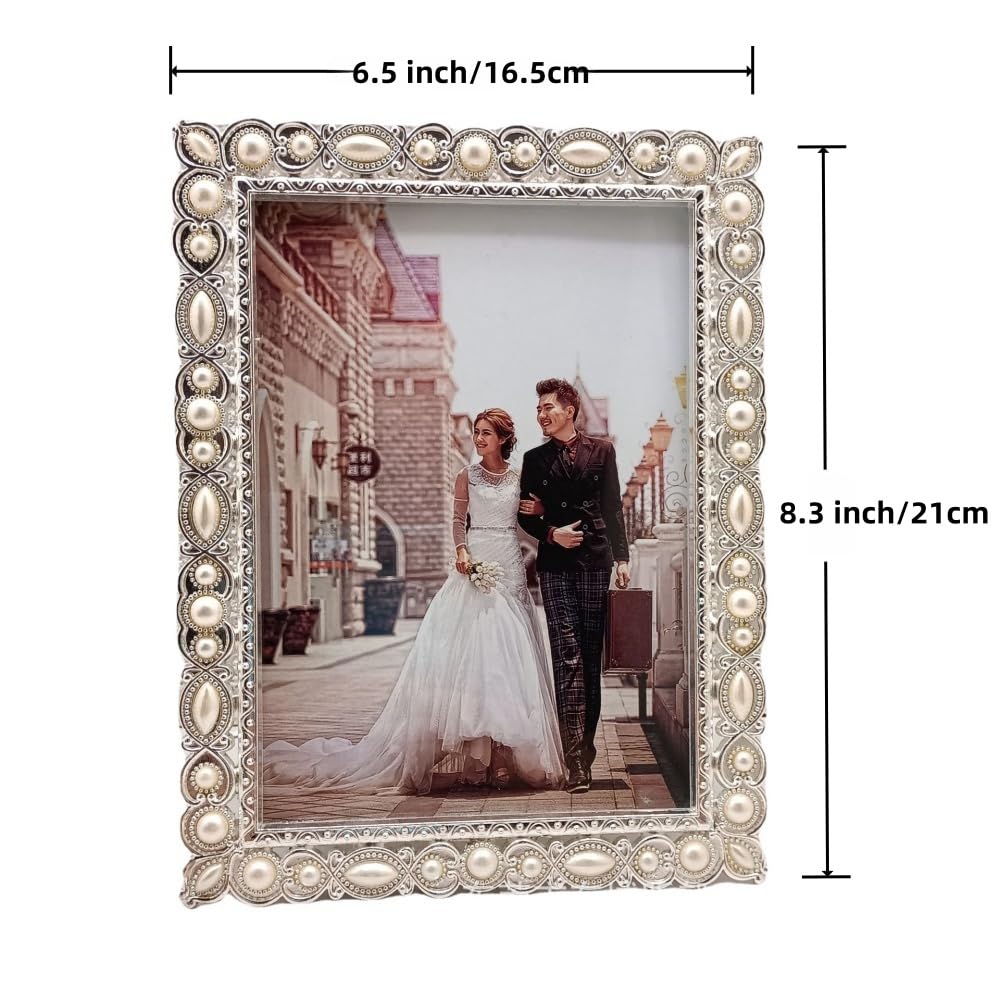 Amazon.com - Xshelley 5x7 Pearl Picture with Crystal Frame,Silver