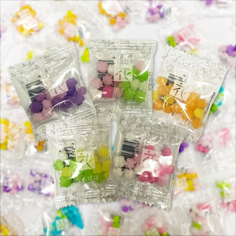 Amazon.co.jp: マルタ食品 花コンペイ糖詰合せ 100袋セット PSJ 金平糖