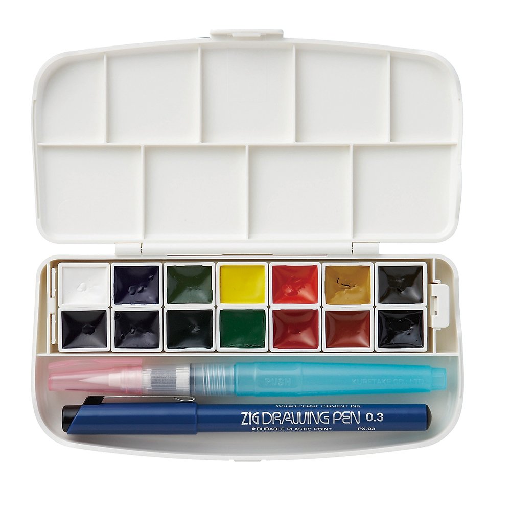 Amazon.co.jp: 呉竹(Kuretake) 絵の具セット 透明水彩セット フィス