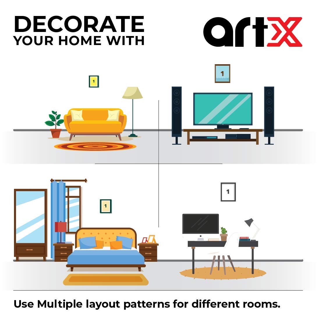 ArtX Paper Vintage Cycle Frame Wall Art Painting, Multicolor