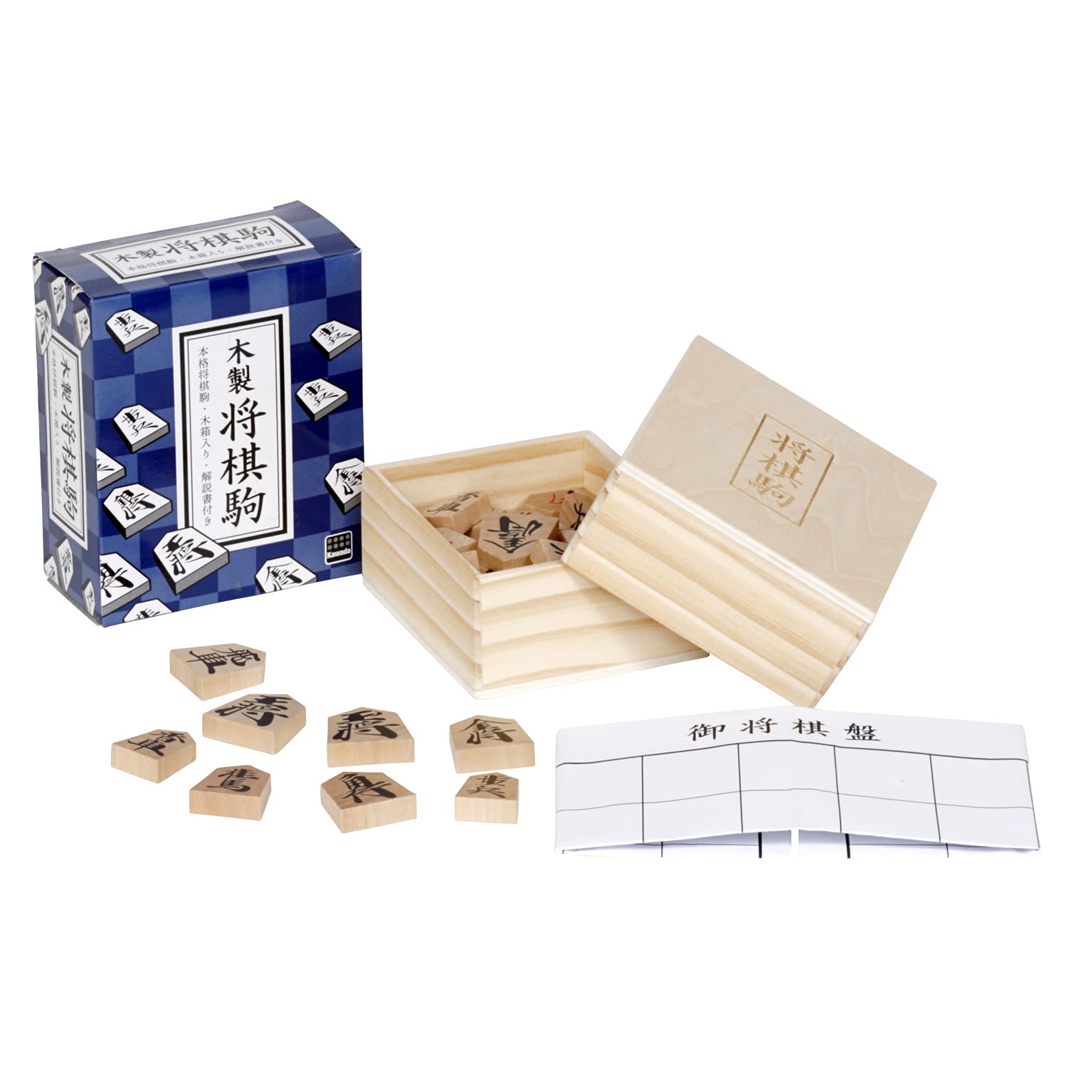 Amazon | カワダ(Kawada)木製 将棋駒 91×110×45mm KBG-05 | 将棋