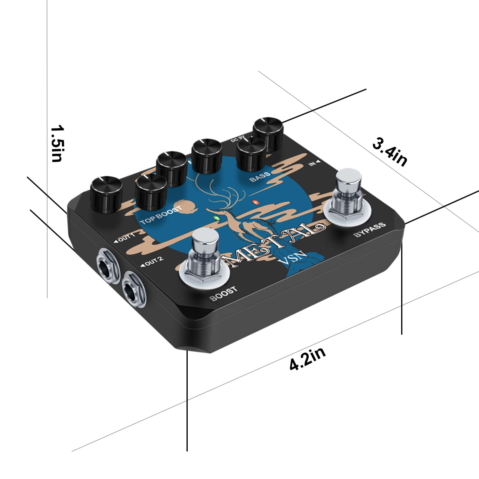 Amazon | VSN ヘビーメタルマフトップブーストディストーションギター
