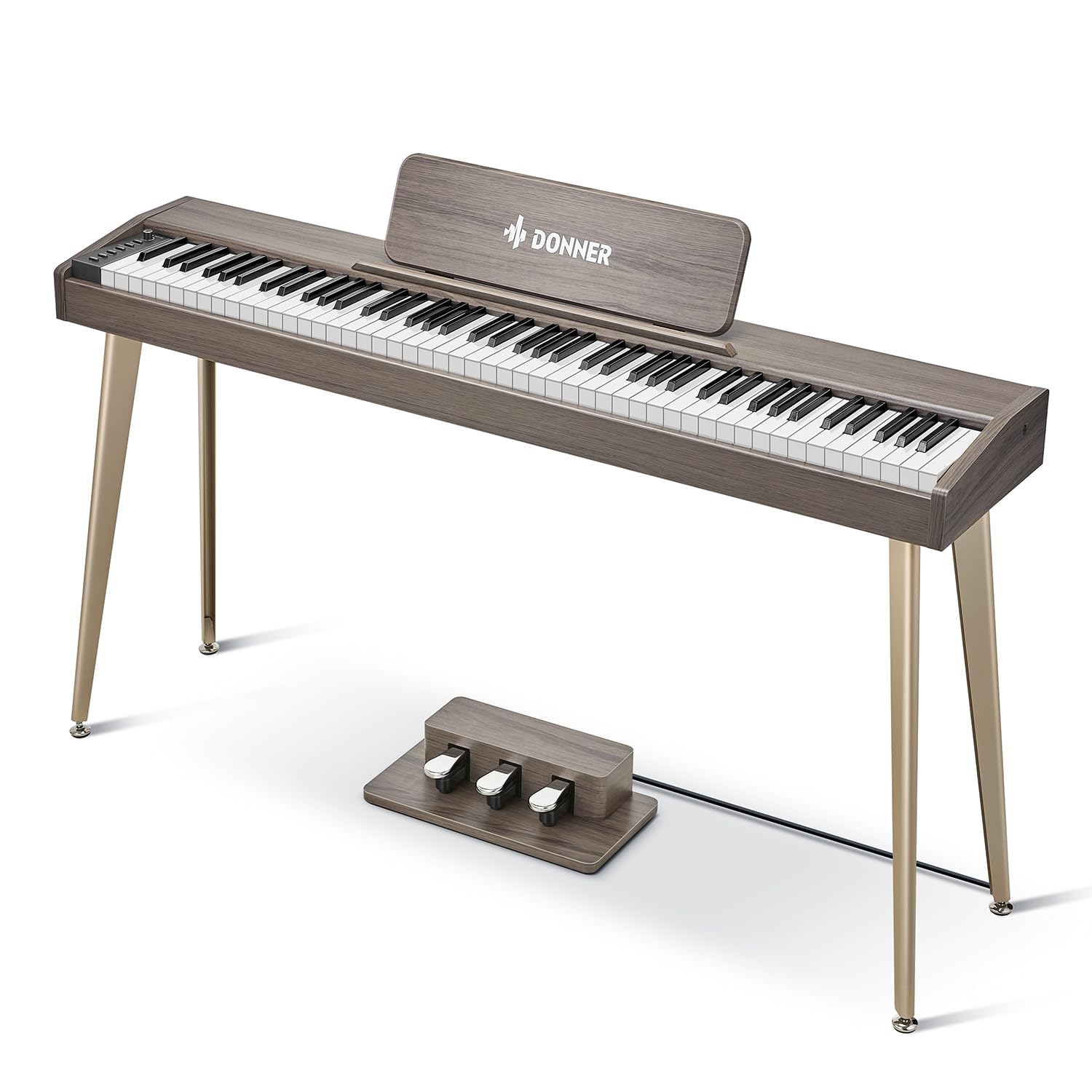 Amazon | Donner 電子ピアノ 88鍵盤 木製 タッチ MIDI対応 3本ペダル