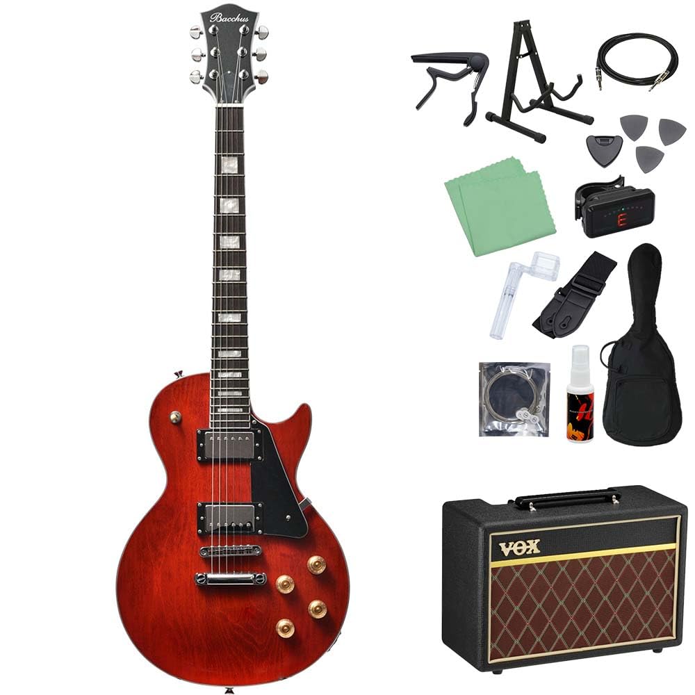 Amazon | Bacchus DUKE-STD A-RED エレキギター 初心者14点セット【VOX