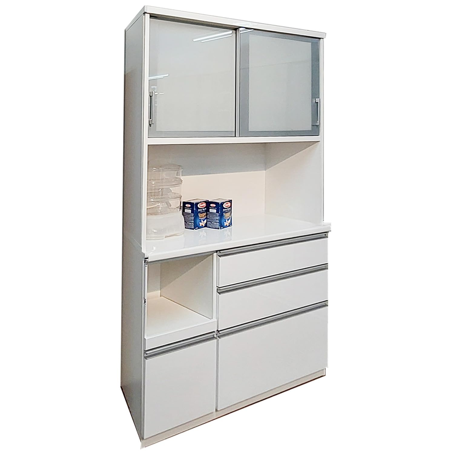 Amazon｜アルファタカバ レンジ台 100cm幅 完成品 日本製 食器棚 大川