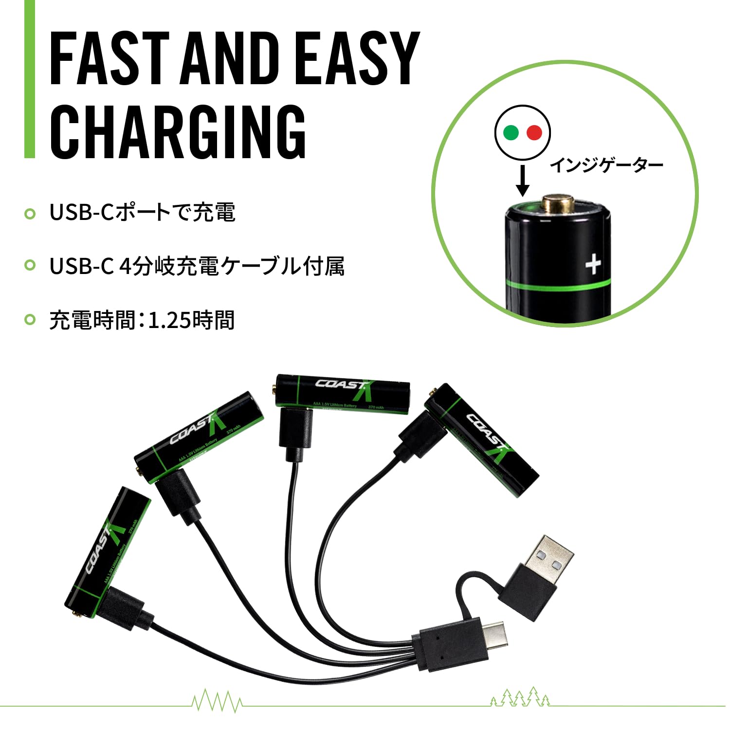 Amazon | COAST (コースト) 単4形 充電池 4本セット ZXAAA ZITHION-X