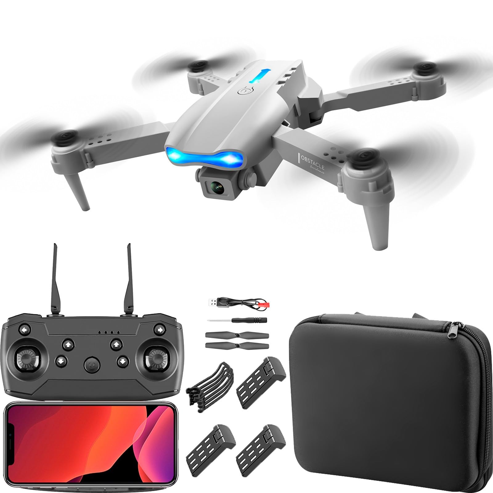 Amazon.co.jp: E99 ドローン カメラ付き 4K HDデュアルカメラ 100g未満