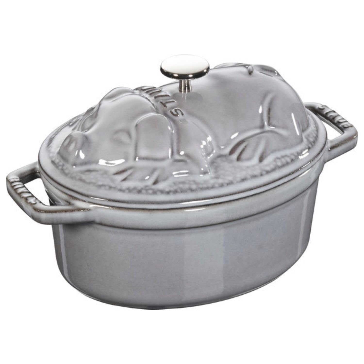 Amazon｜staub ストウブ 「 ピギー ココット グレー 17cm 」 両手 鋳物