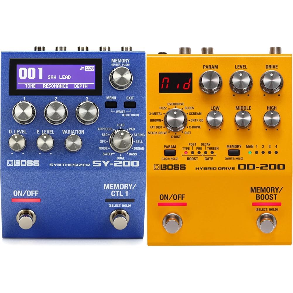 Amazon.com: Boss SY-200 Guitar Synthesizer and OD-200 Hybrid Drive