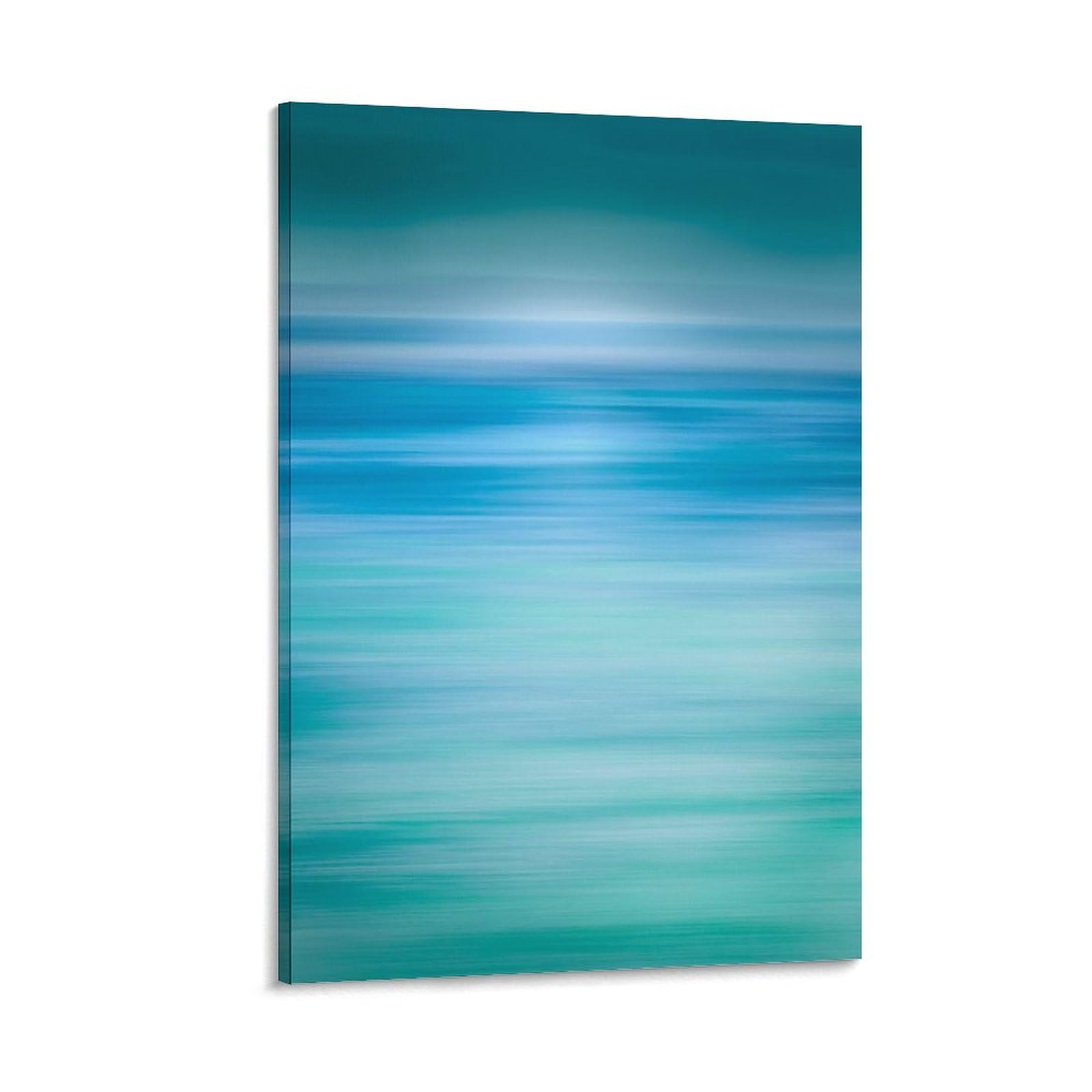 Amazon.co.jp: 絵画 ターコイズブルーの海の抽象アートインテリア 絵画