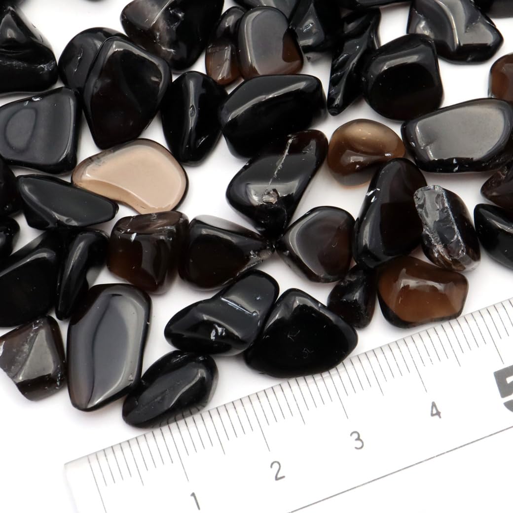 Amazon.co.jp: [GOLD STONE] モリオン 黒水晶 さざれ石 100g サイズ中