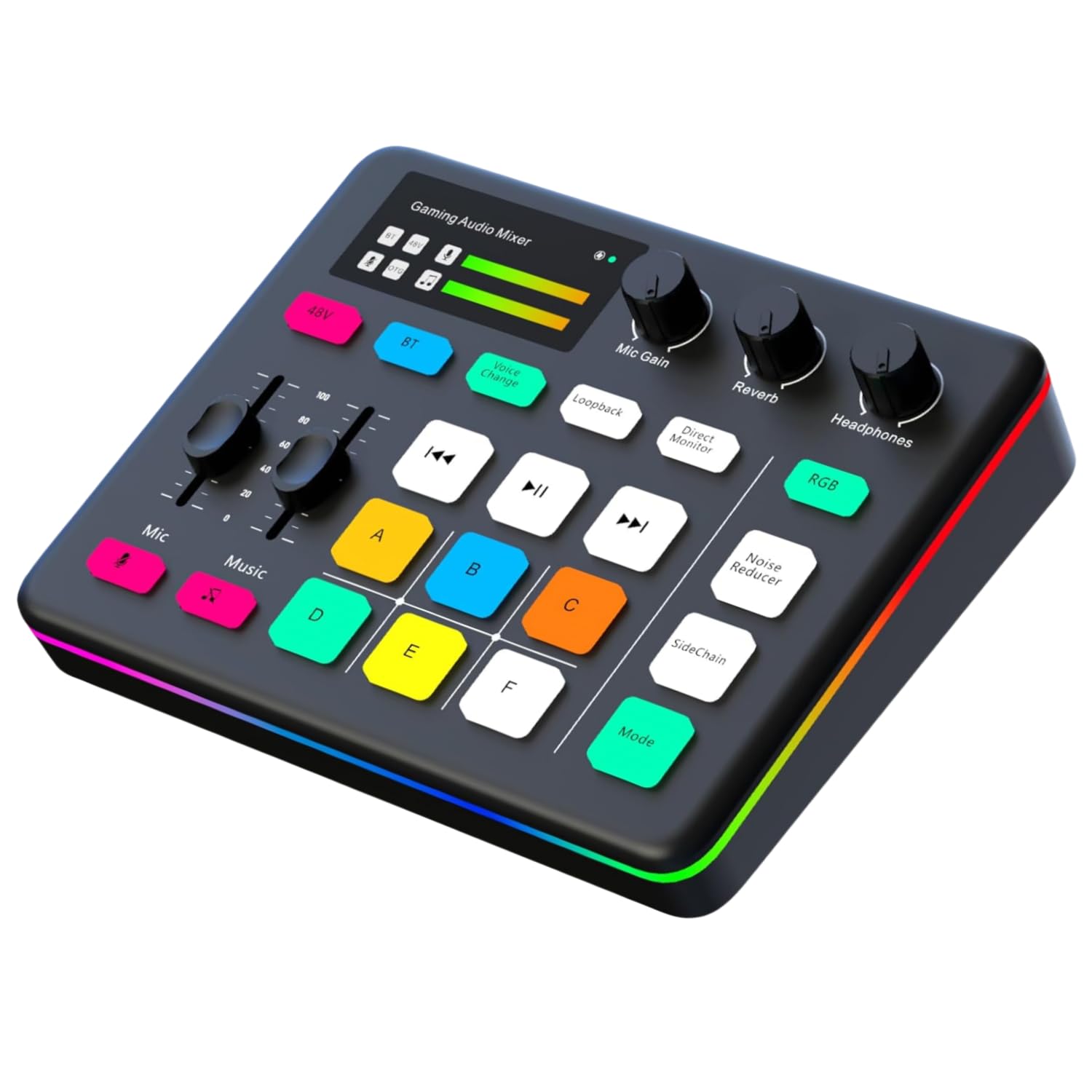 Amazon.co.jp: ESWN DNXB ゲーミングオーディオミキサー オーディオ