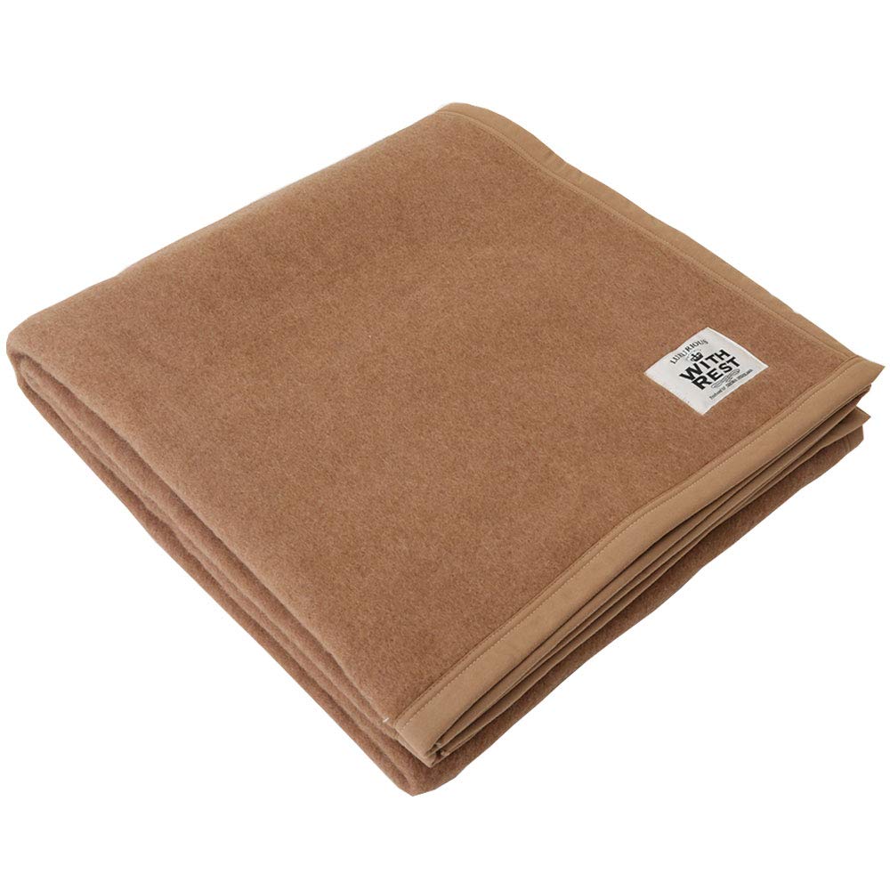 Amazon｜昭和西川 日本製 キャメル毛布 (毛羽部分) シングル 約1.3kg