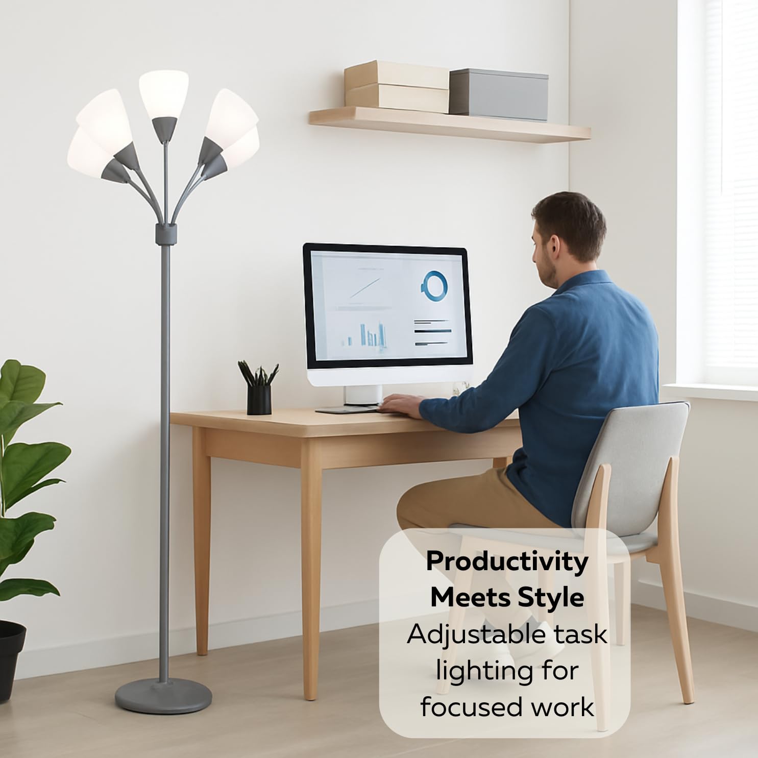 Amazon.co.jp : Light Accents メデューサ シルバー フロアランプ