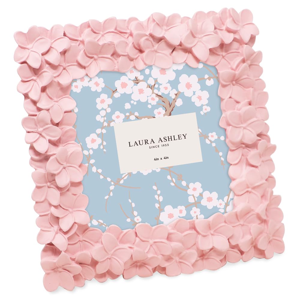 Amazon.com - Laura Ashley 4x4 Pink Flower Textured Hand-Crafted