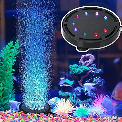 Amazon.co.jp: 水族館エアストーン 気泡ライト アクアリウムライト 多
