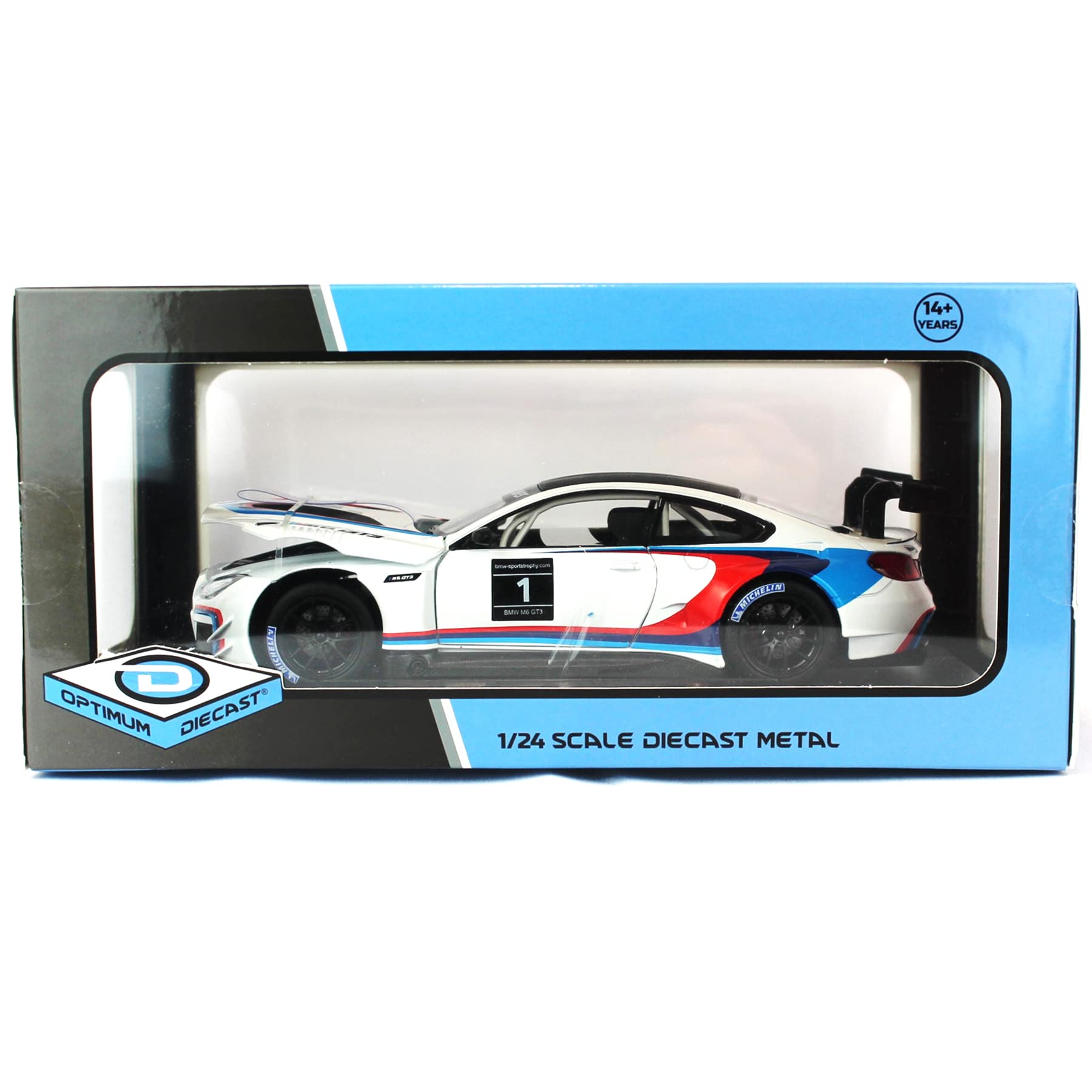 Amazon.com: Motor city classics 1:24 2018 BMW M6 GT3 - White