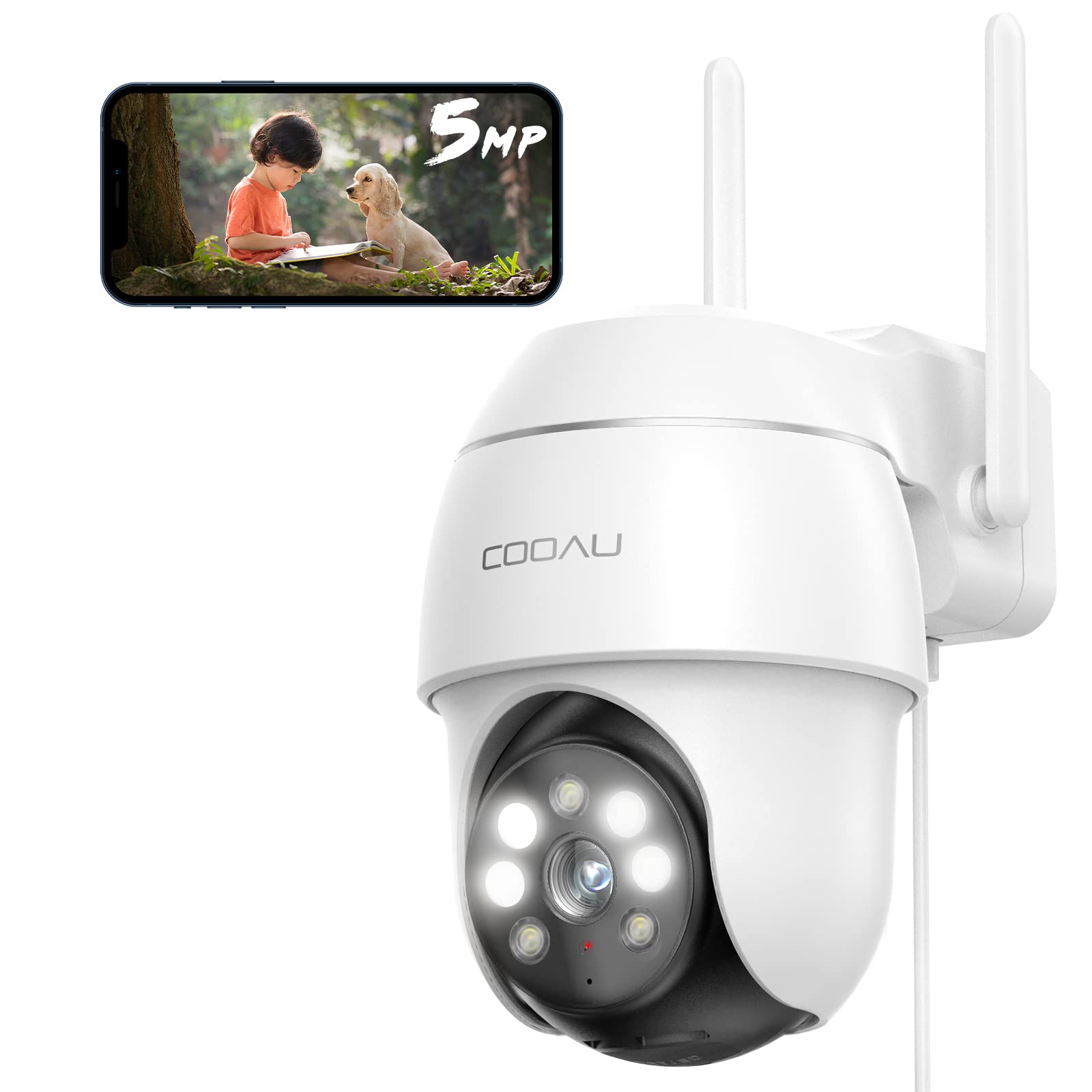 Amazon.co.jp: 【500万高画素 ・遠距離も超精細】COOAU 防犯カメラ