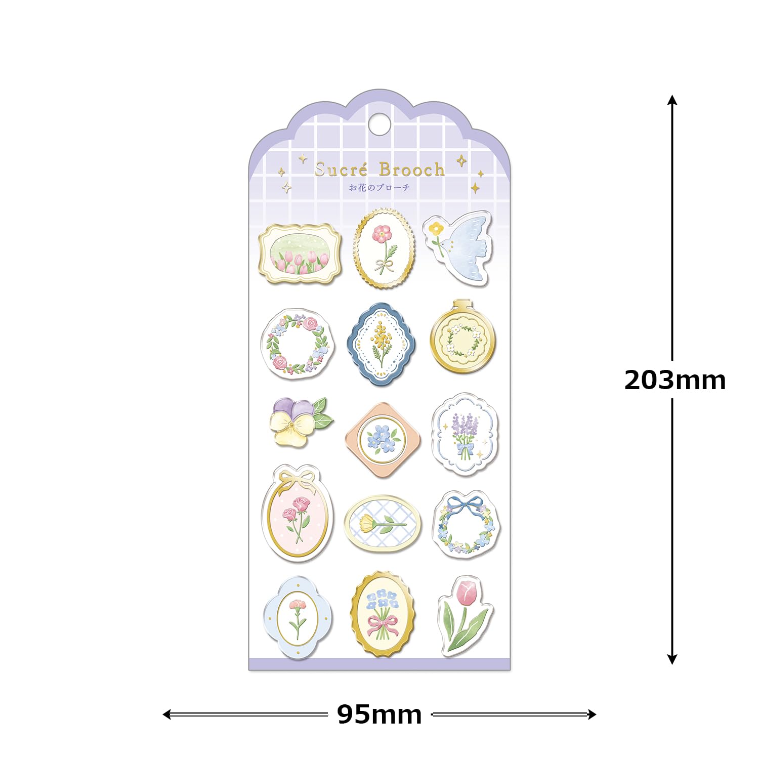 Amazon | [シールシート]シュクレブローチステッカー/お花のブローチ
