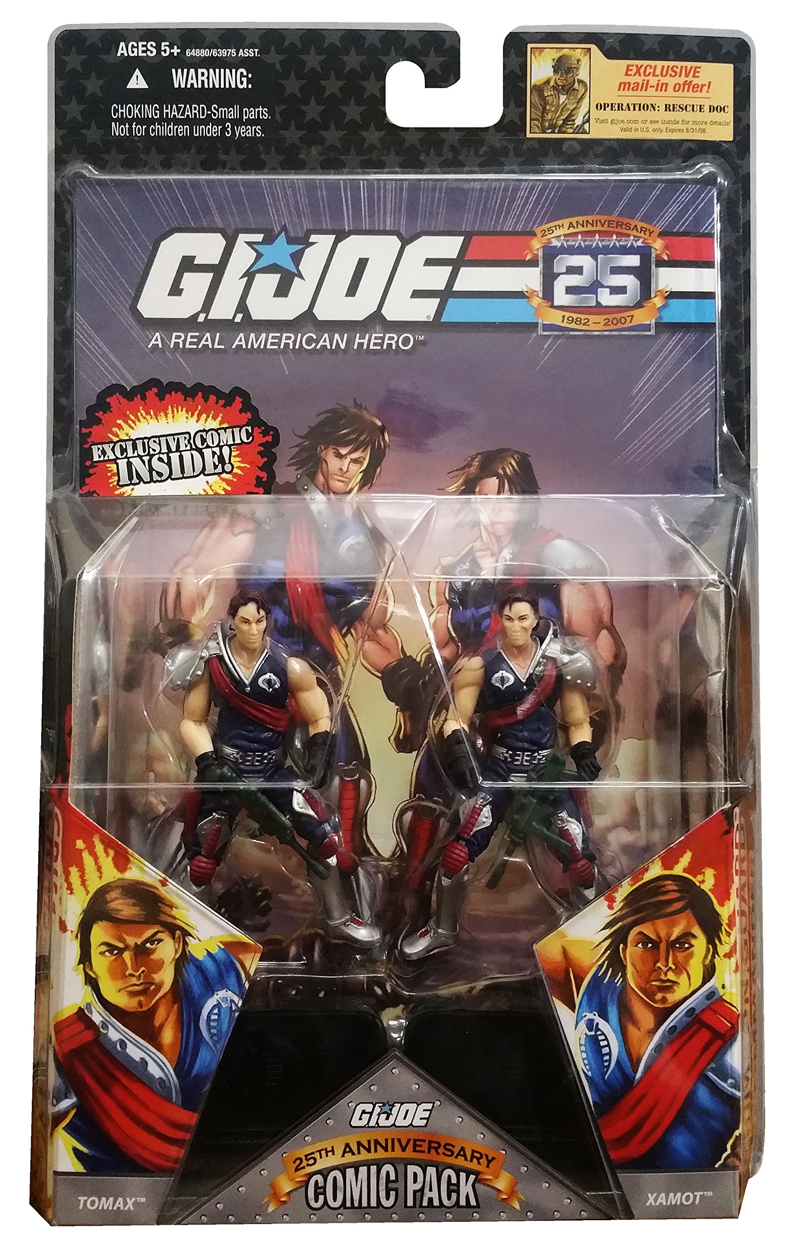 Amazon.com: GI Joe 25th Anniversary - Comic 2-Packs: Tomax & Xamot