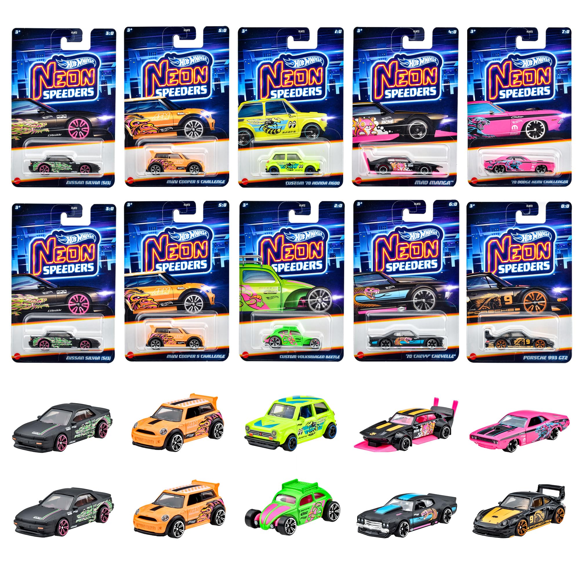 Amazon | ホットウィール(Hot Wheels) ネオン・スピーダーズ アソート