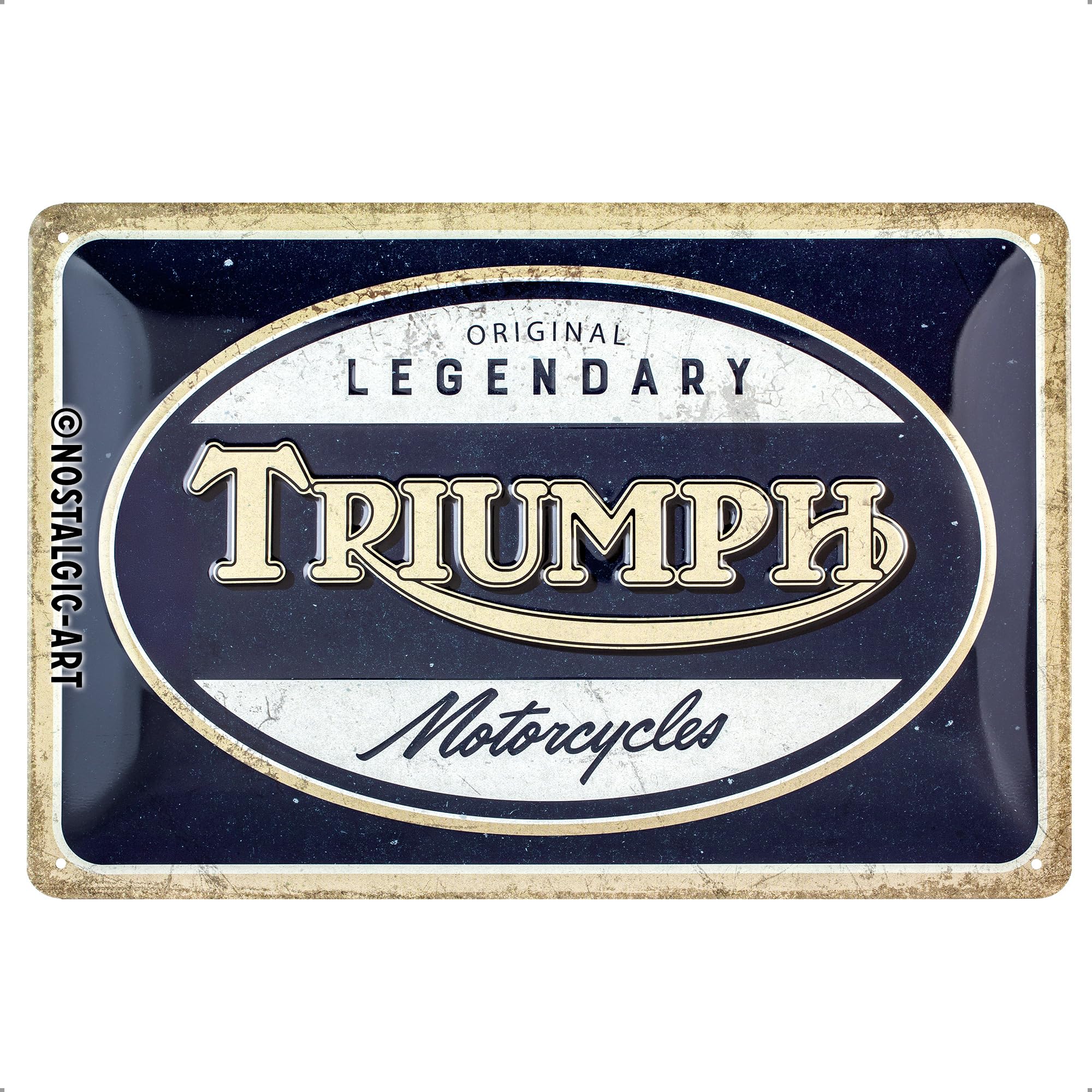 Amazon.com: Nostalgic-Art Triumph Retro Tin Sign - Motorcycle