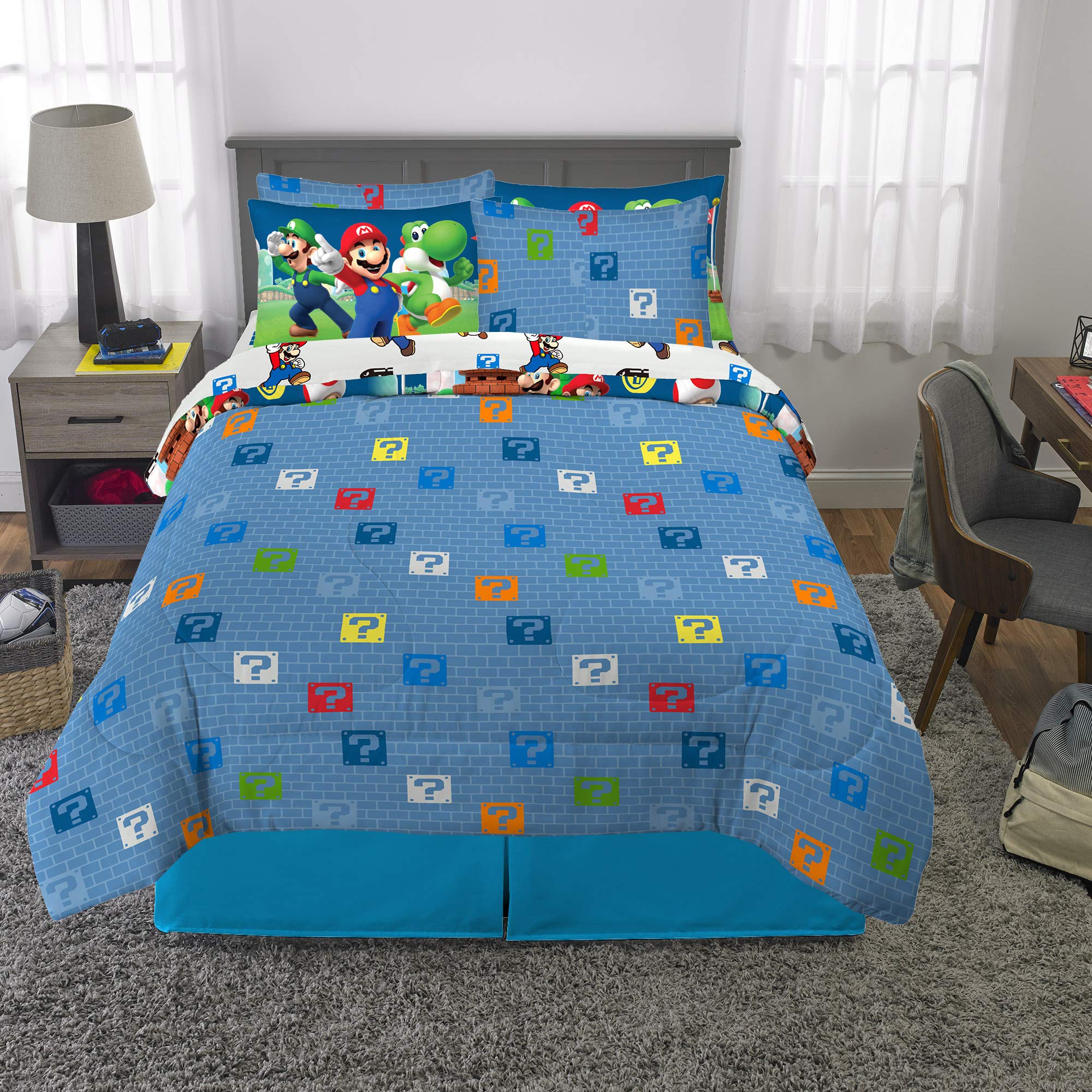 Amazon.com: Franco Super Mario Bros. Kids Bedding Super Soft