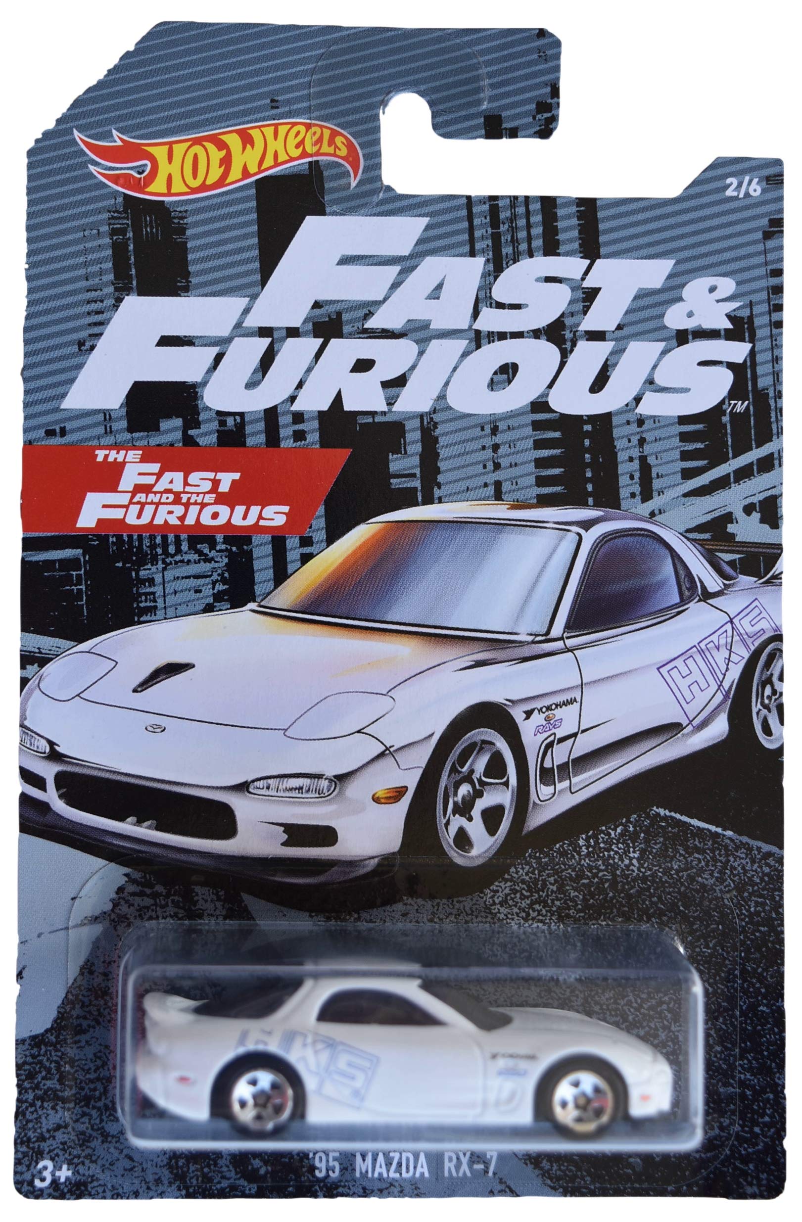 Amazon.com: Hot Wheels Fast & Furious '95 Mazda RX 7 2/6, White