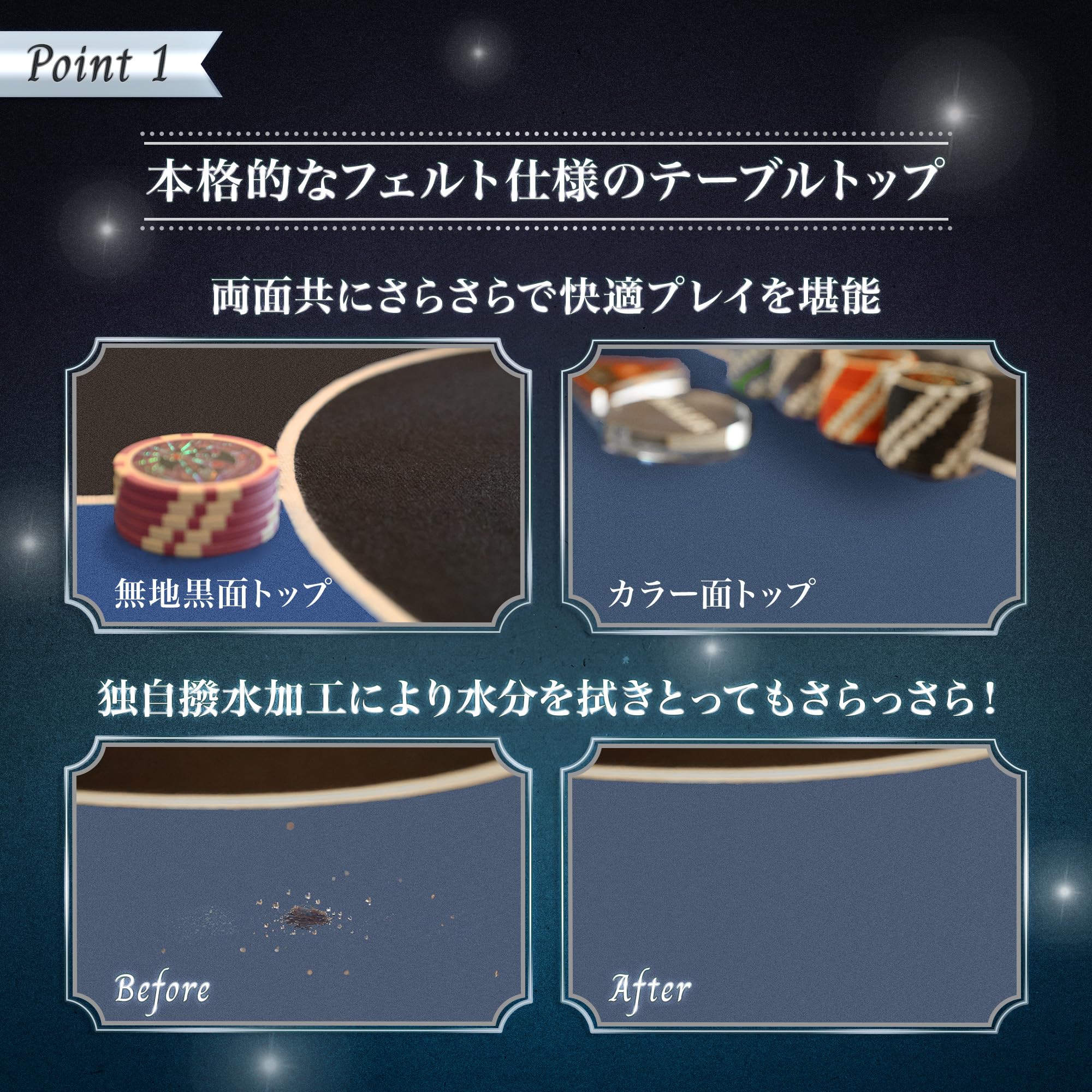 Amazon.co.jp: TiltPlay ポーカーテーブル 折りたたみ 10人対応 家庭用