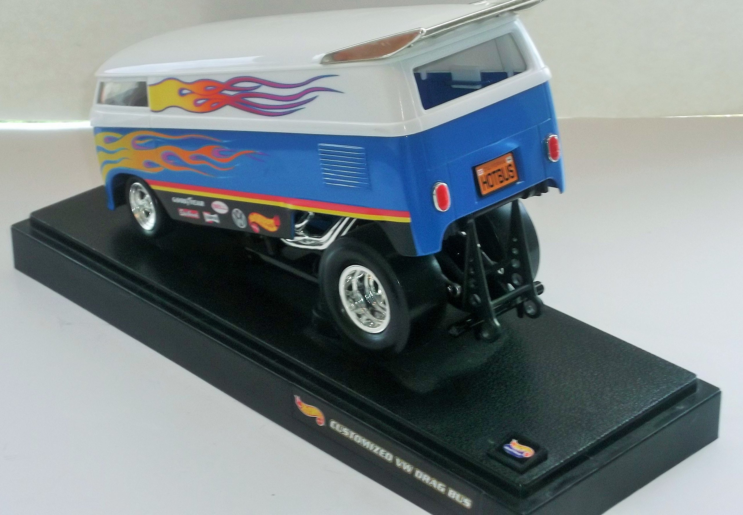 Amazon.co.jp: CUSTOMIZED VW DRAG BUS * White & Blue * 1:18 Scale