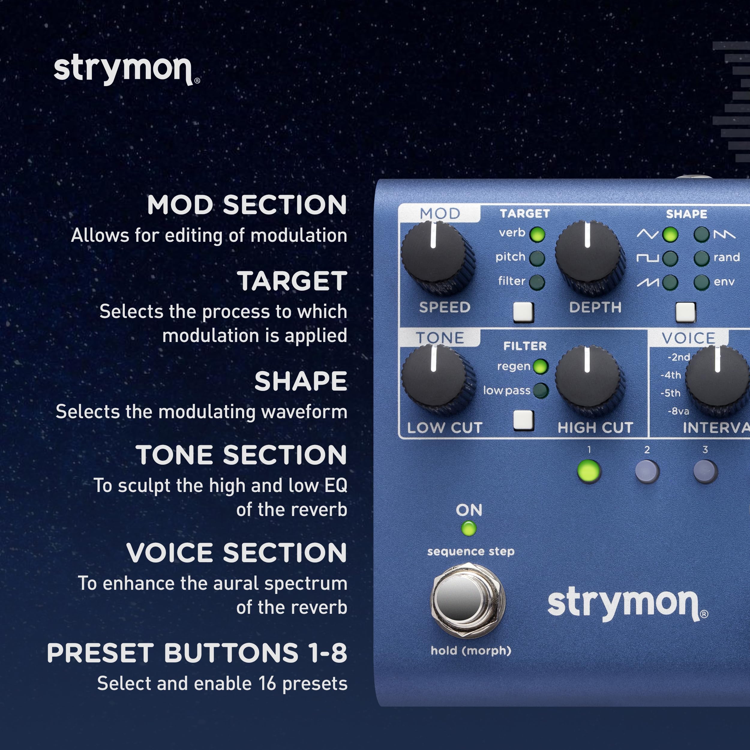 Amazon | Strymon 「NIGHTSKY」シンセシス・リバーブ・マシーン [国内