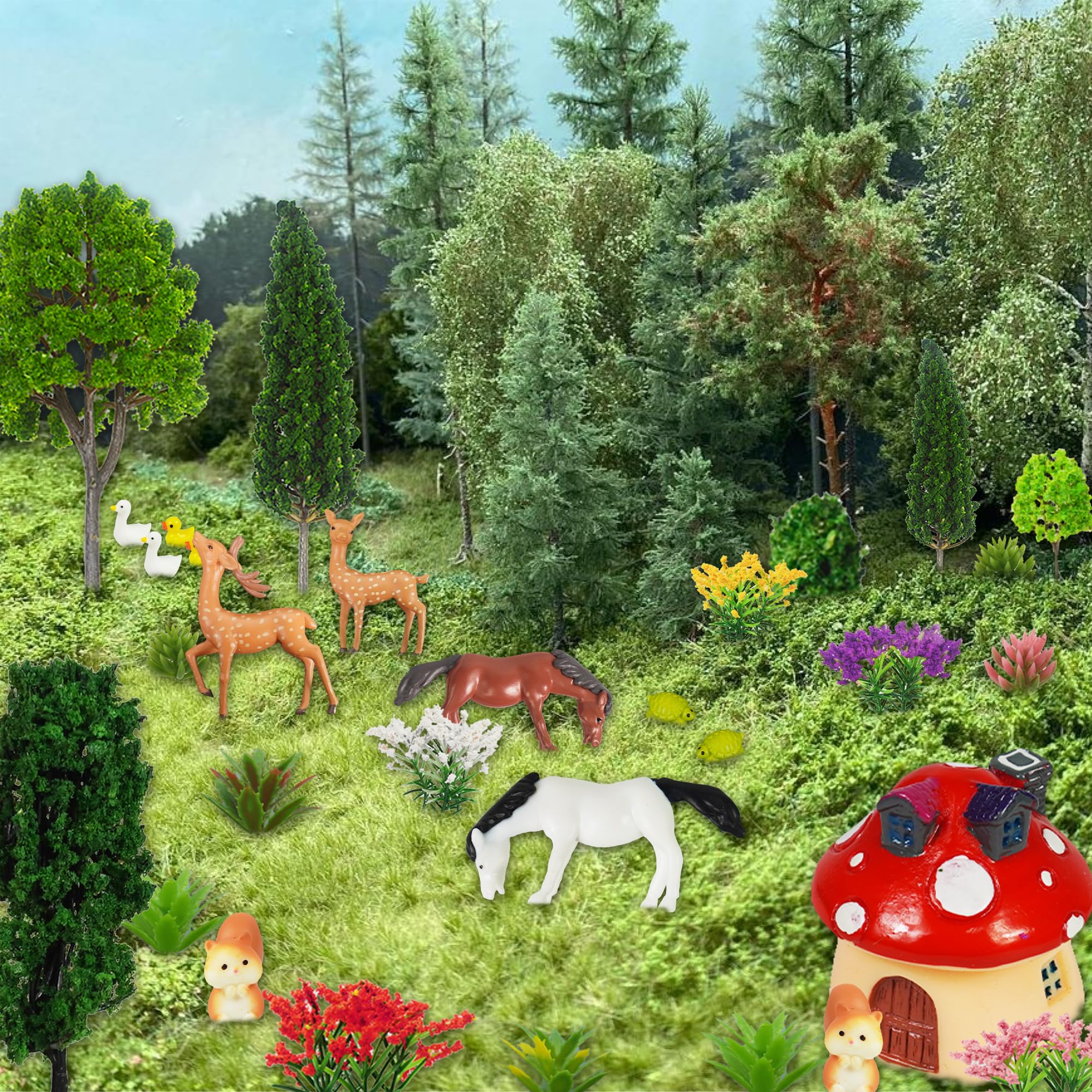 鹿たちがいる森 ジオラマ 鹿たちがいる森 ジオラマ