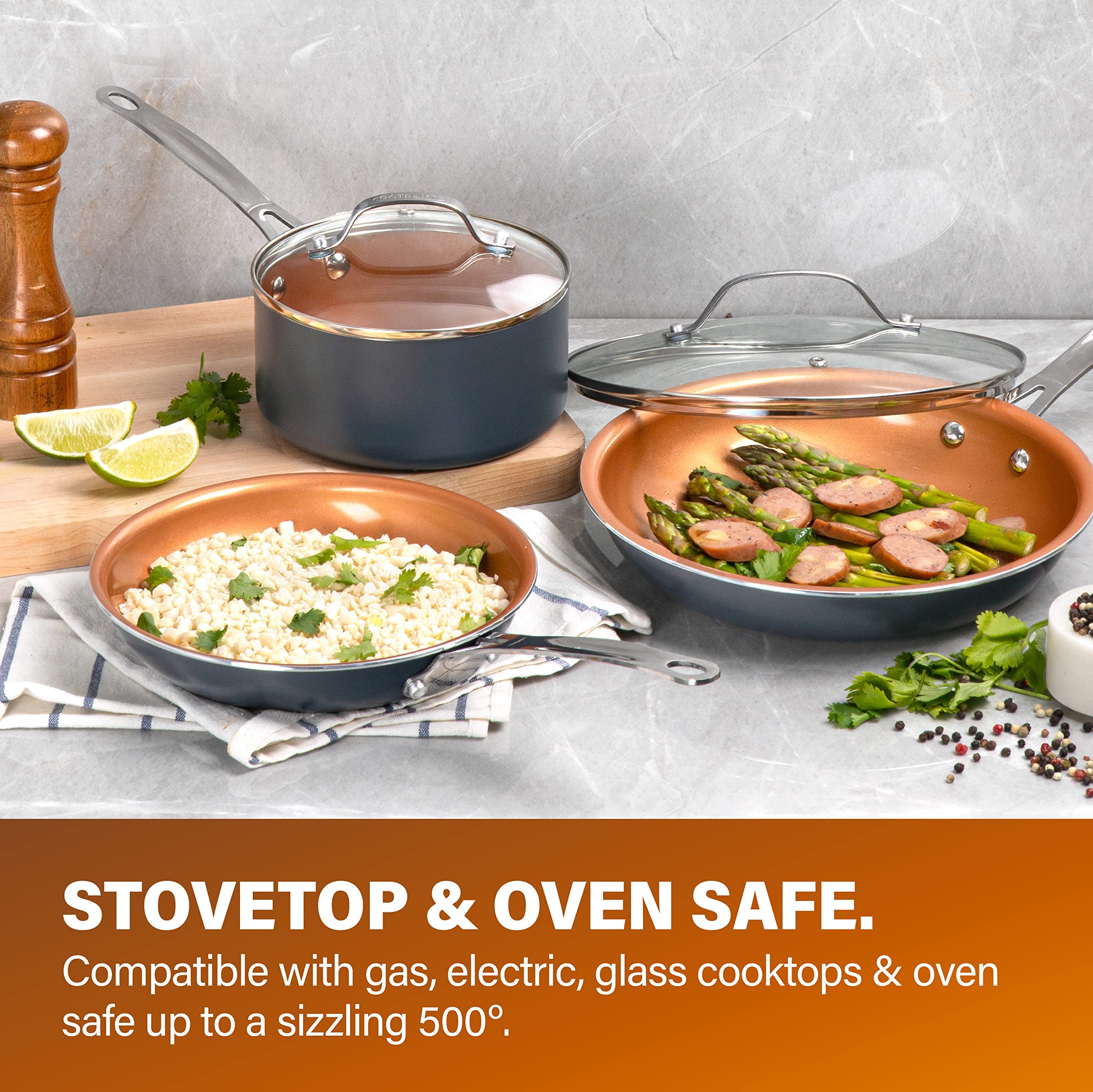 Amazon.com: Gotham Steel 10 Piece Pots and Pans Set with Ultra