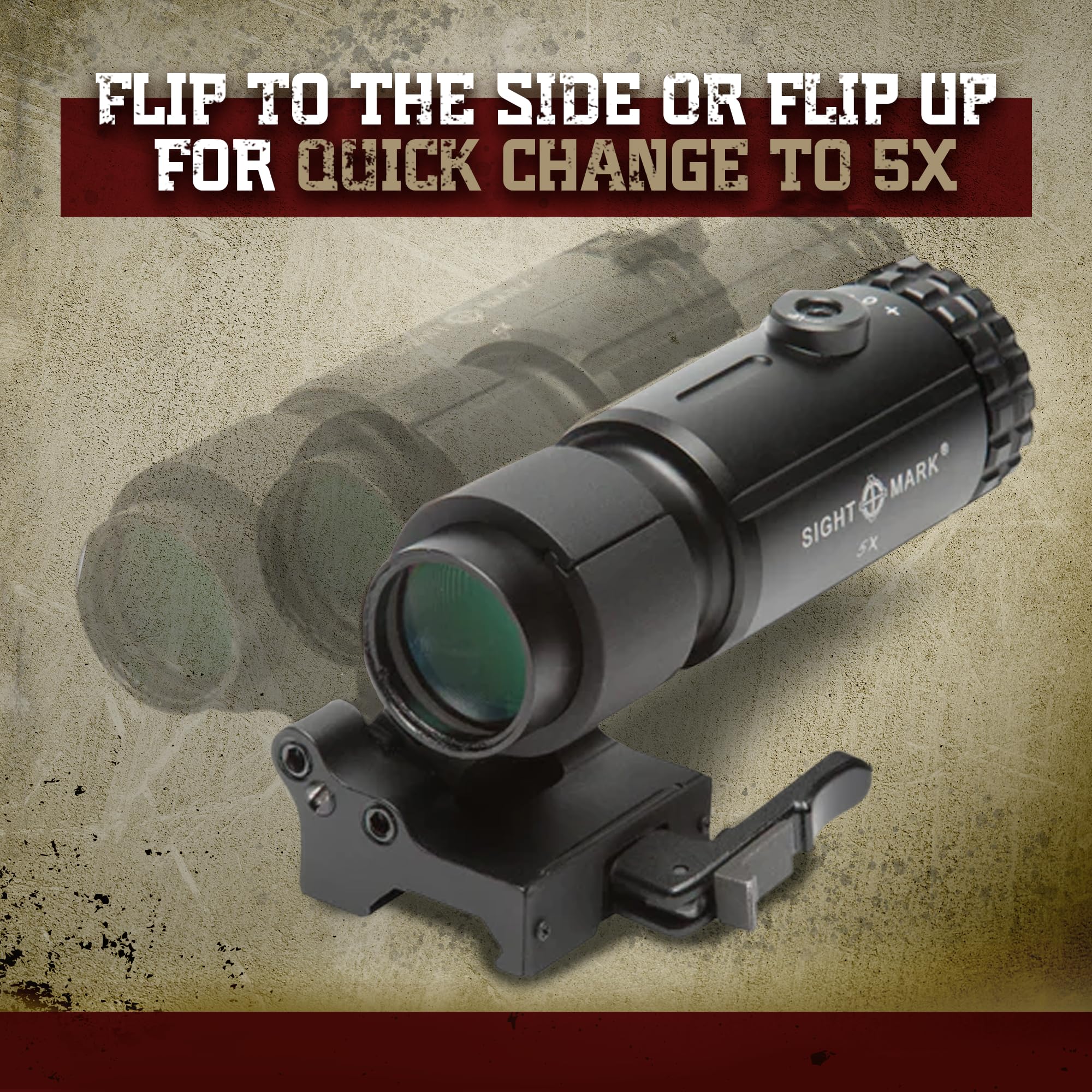 Amazon.co.jp: Sightmark T-5 Magnifier with LQD Flip to Side Mount
