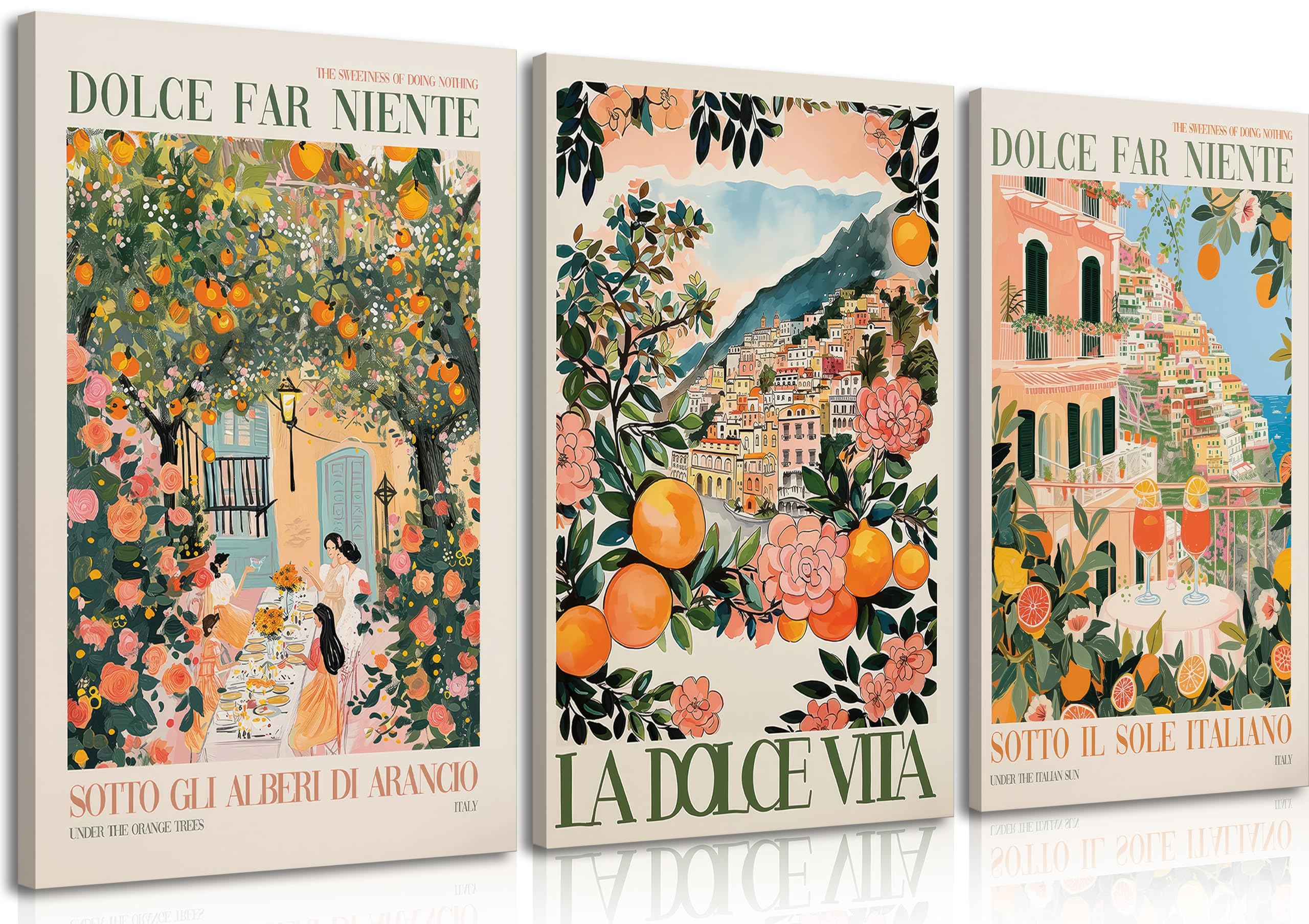 Amazon.com: Italy Amalfi Coast Canvas wall art Italian City Travel