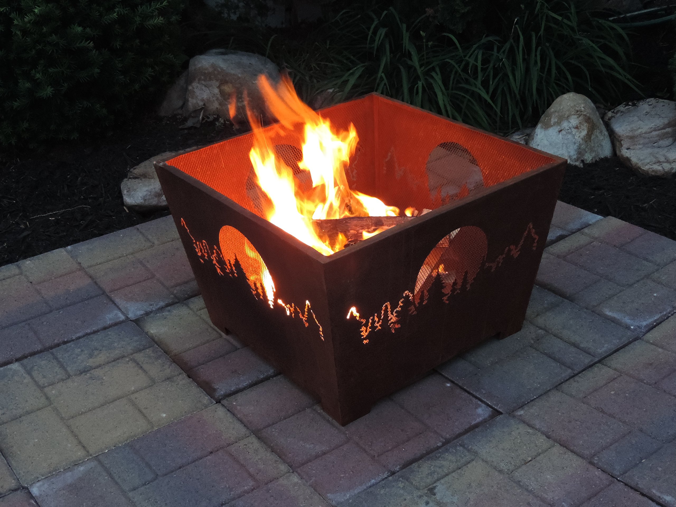 Amazon.com : Esschert Design FF1003 Forest and Moon Fire Basket