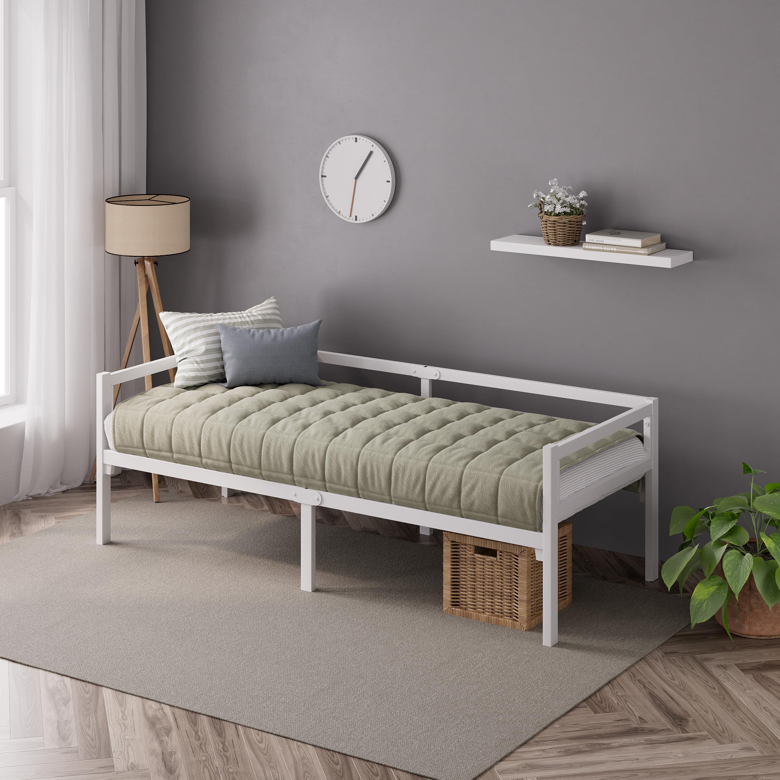 Amazon｜ZINUS Daybed デイベッドフレーム シングル ホワイト シンプル