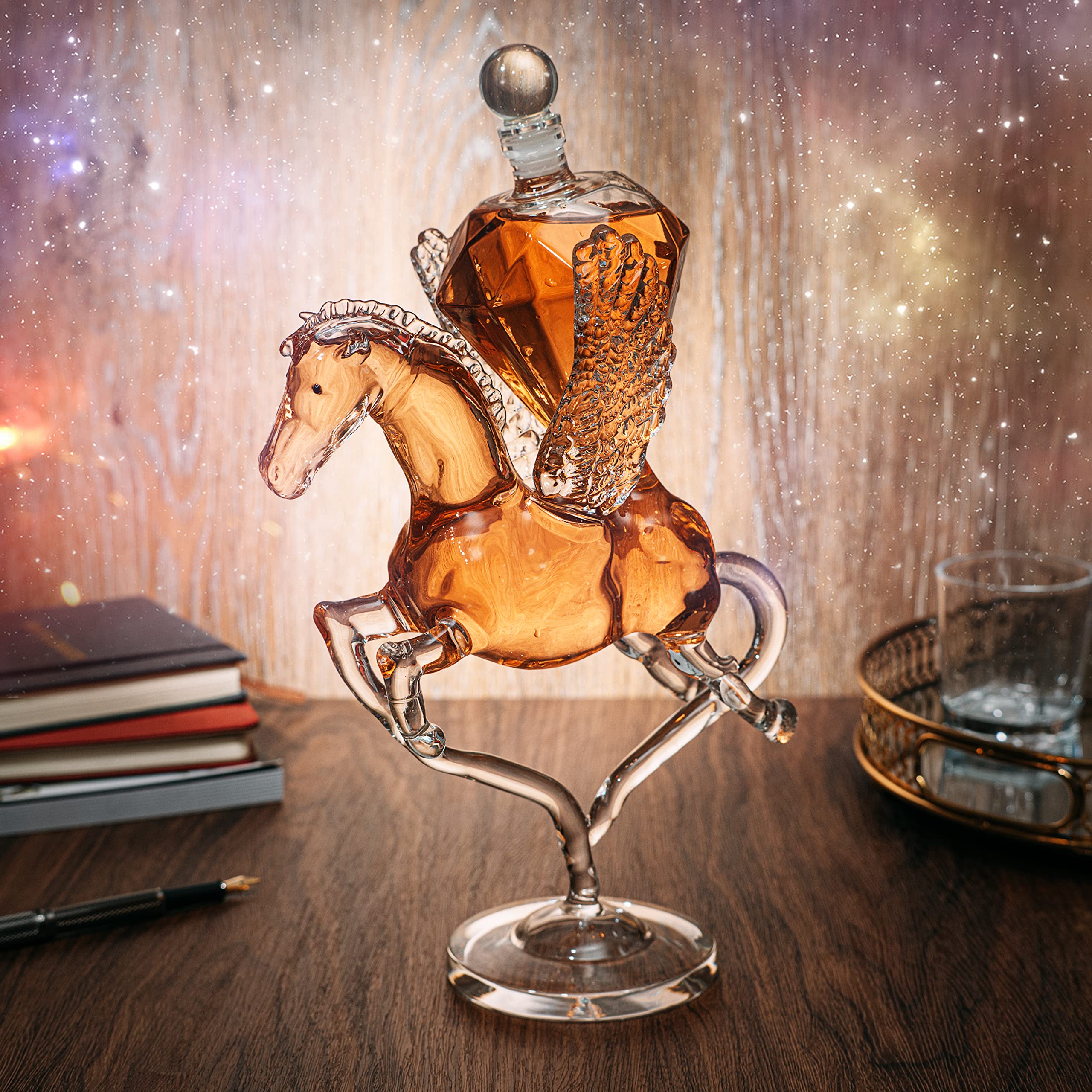 Amazon.com | Pegasus Diamond Crystal Decanter, For Wine & Whiskey