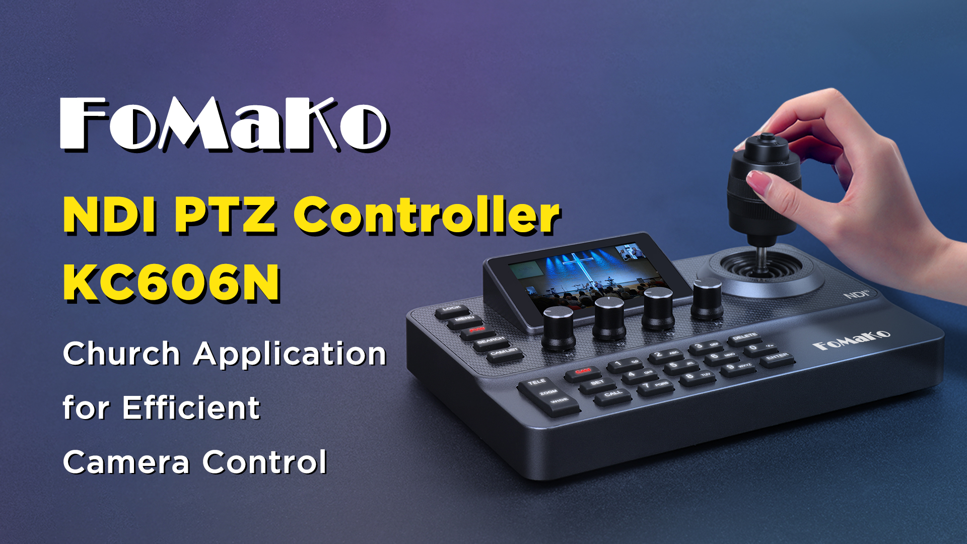Amazon.com : FoMaKo NDI PTZ Camera Controller, LCD Preview, NDI