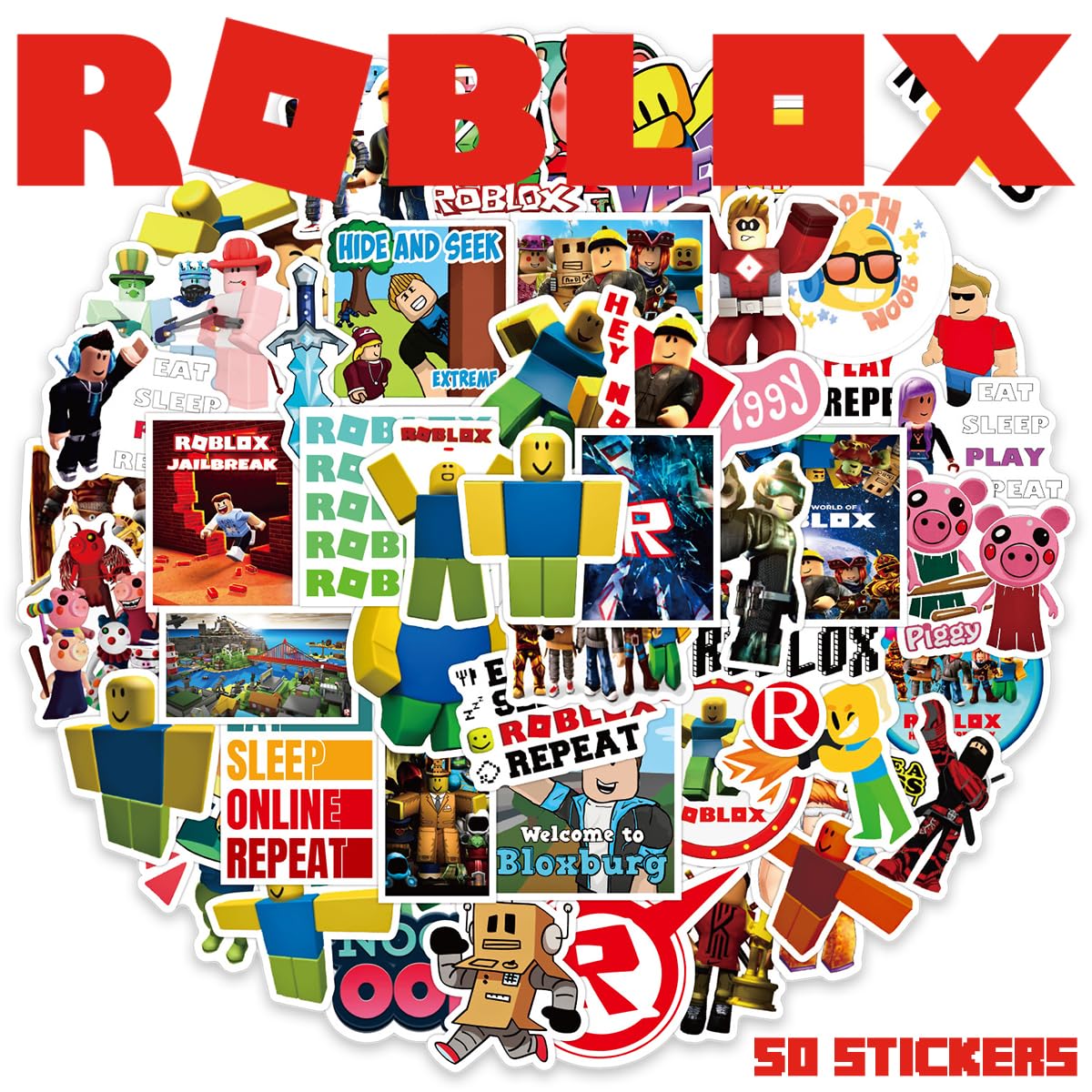 Amazon | ROBLOX ロブロックス ステッカー 50枚セット PVC 防水 シール
