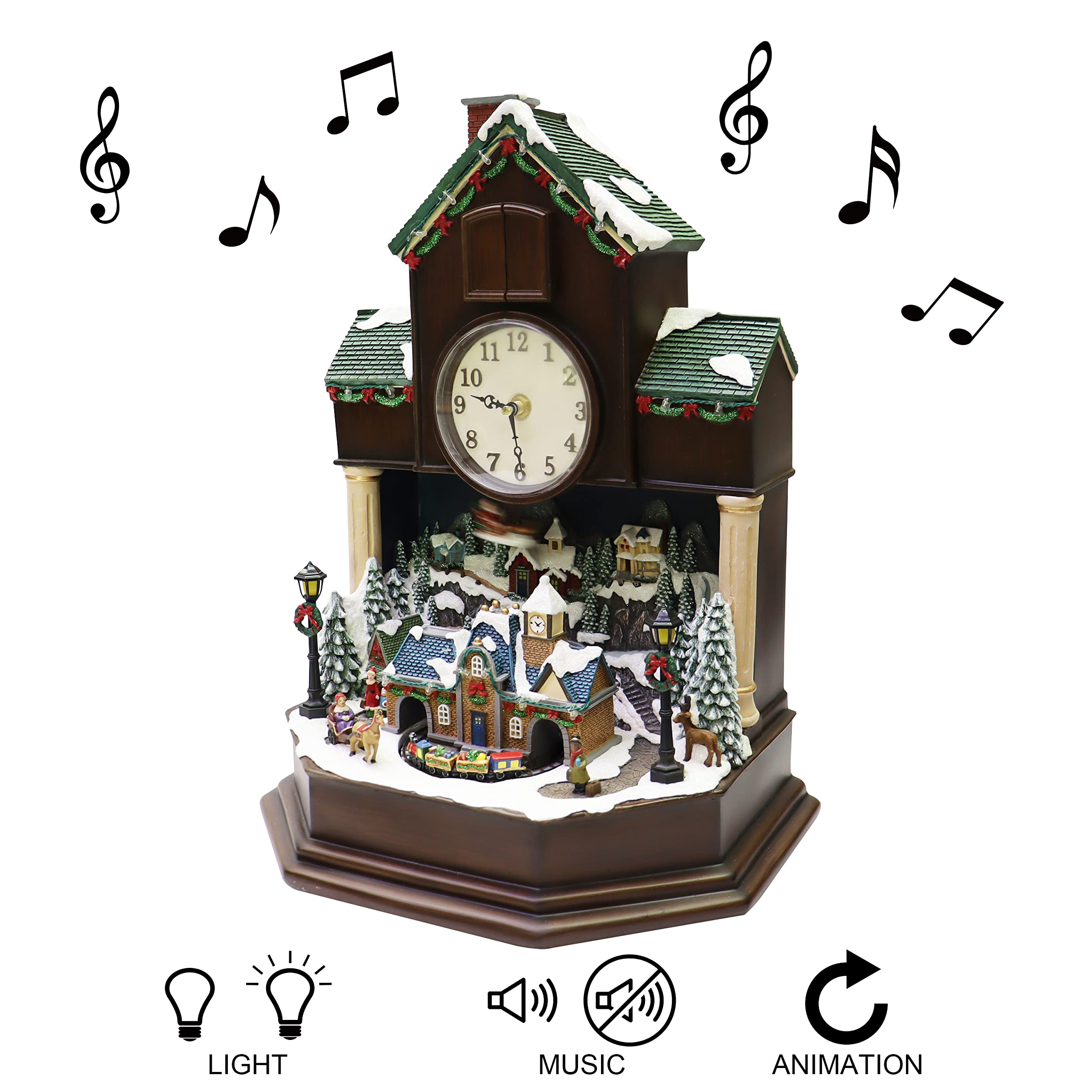 Amazon.co.jp: MOMENTS IN TIME 17インチ クリスマス鳩時計