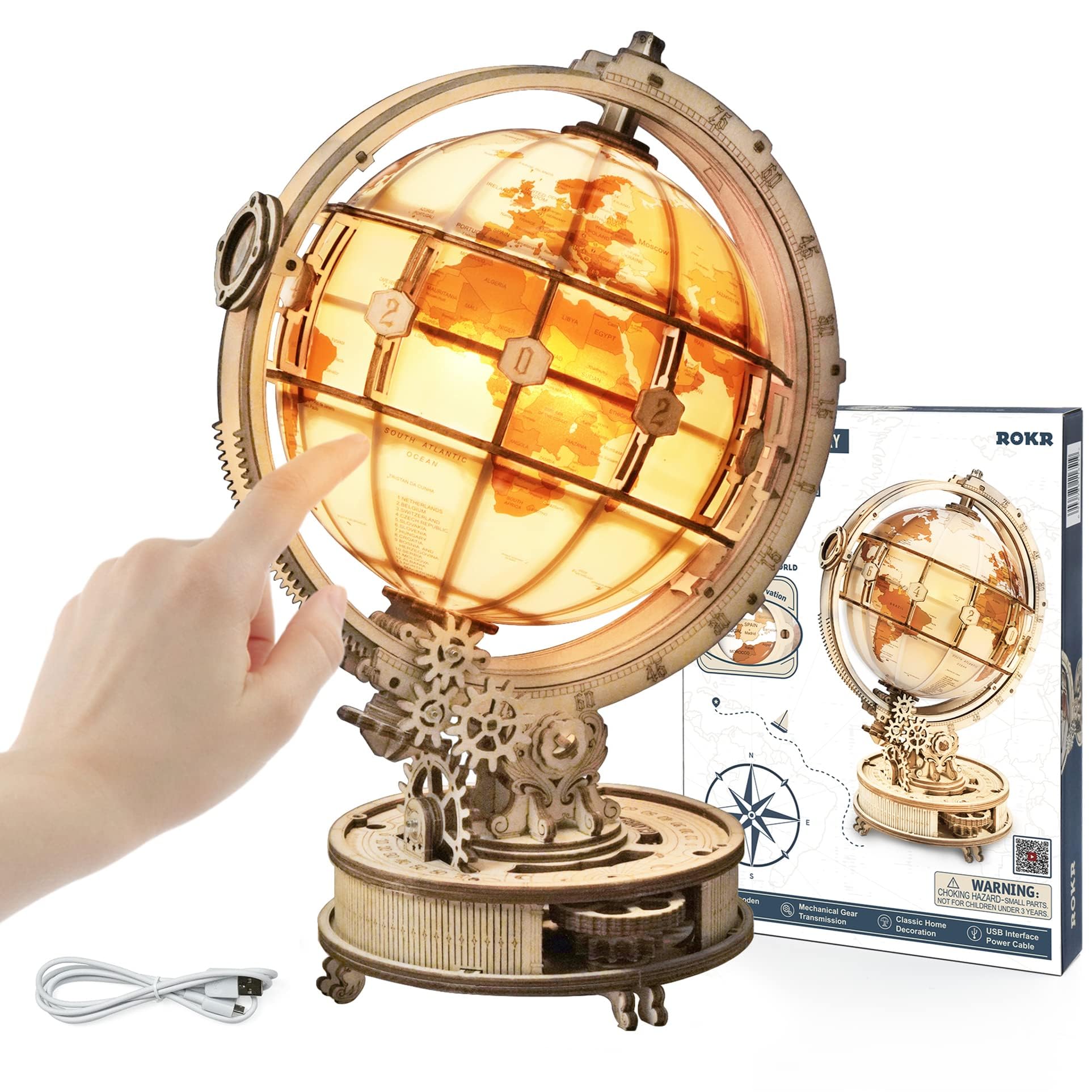 Amazon.com: ROKR 3D Wooden Puzzles for Adults-LED Illuminated