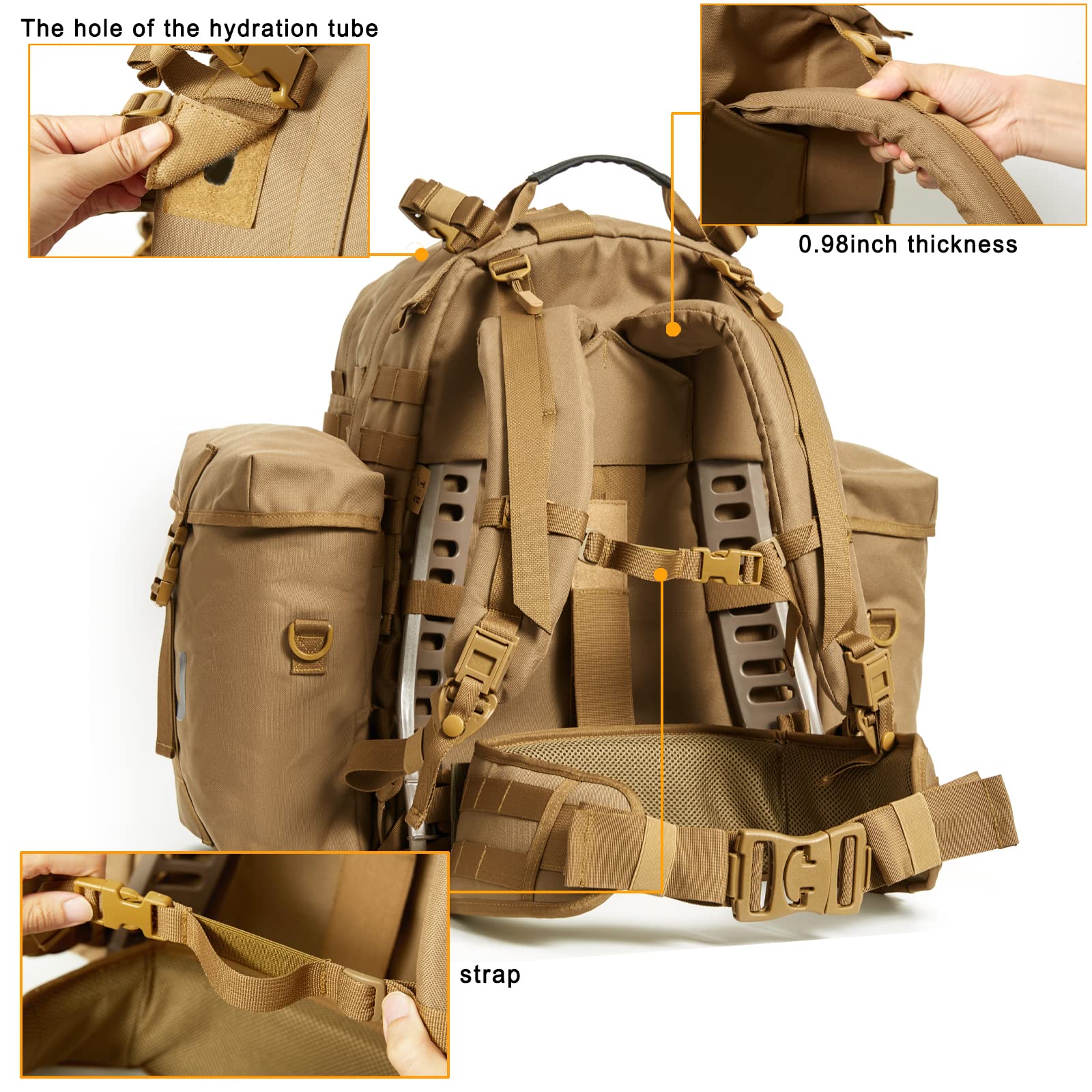 Amazon.com: Akmax.cn Military Backpack Army Rucksack for men