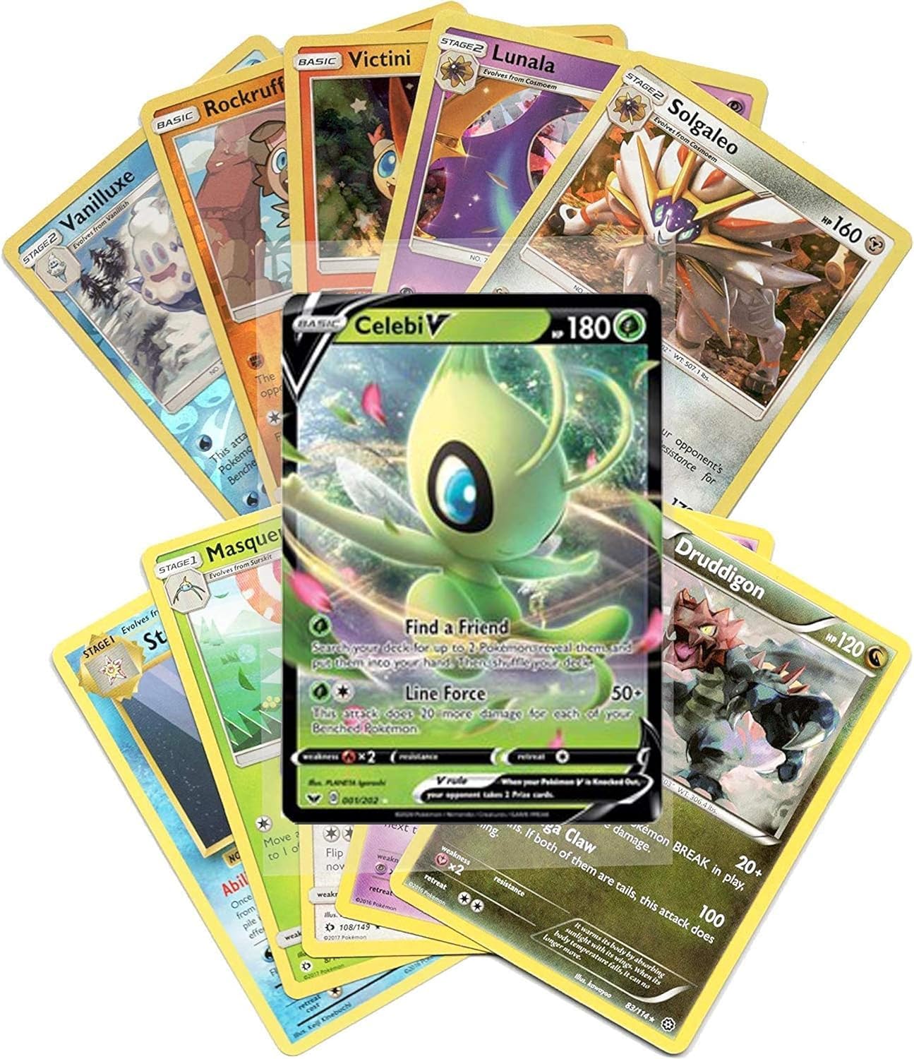 Amazon.com: Pokemon Cards 50 Card Assorted Lot with Guaranteed V