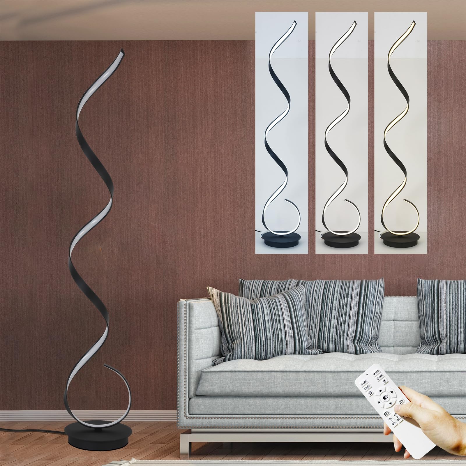 Vlaikez Spiral Floor lamp, 57 