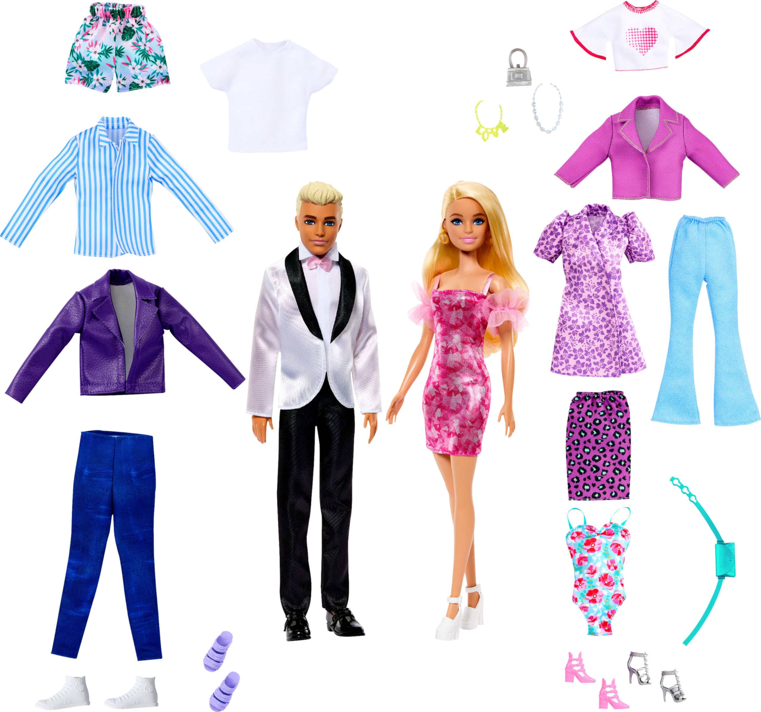 Amazon.com: Barbie & Ken Doll Set with 2 Fashion Dolls, Clothes